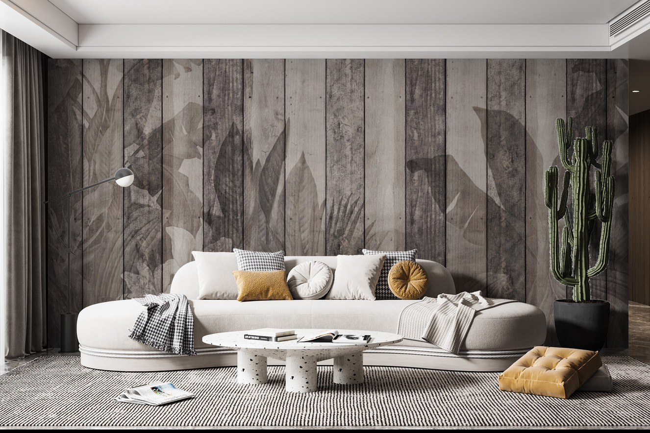 Vintage wood panel wallpaper for walls
