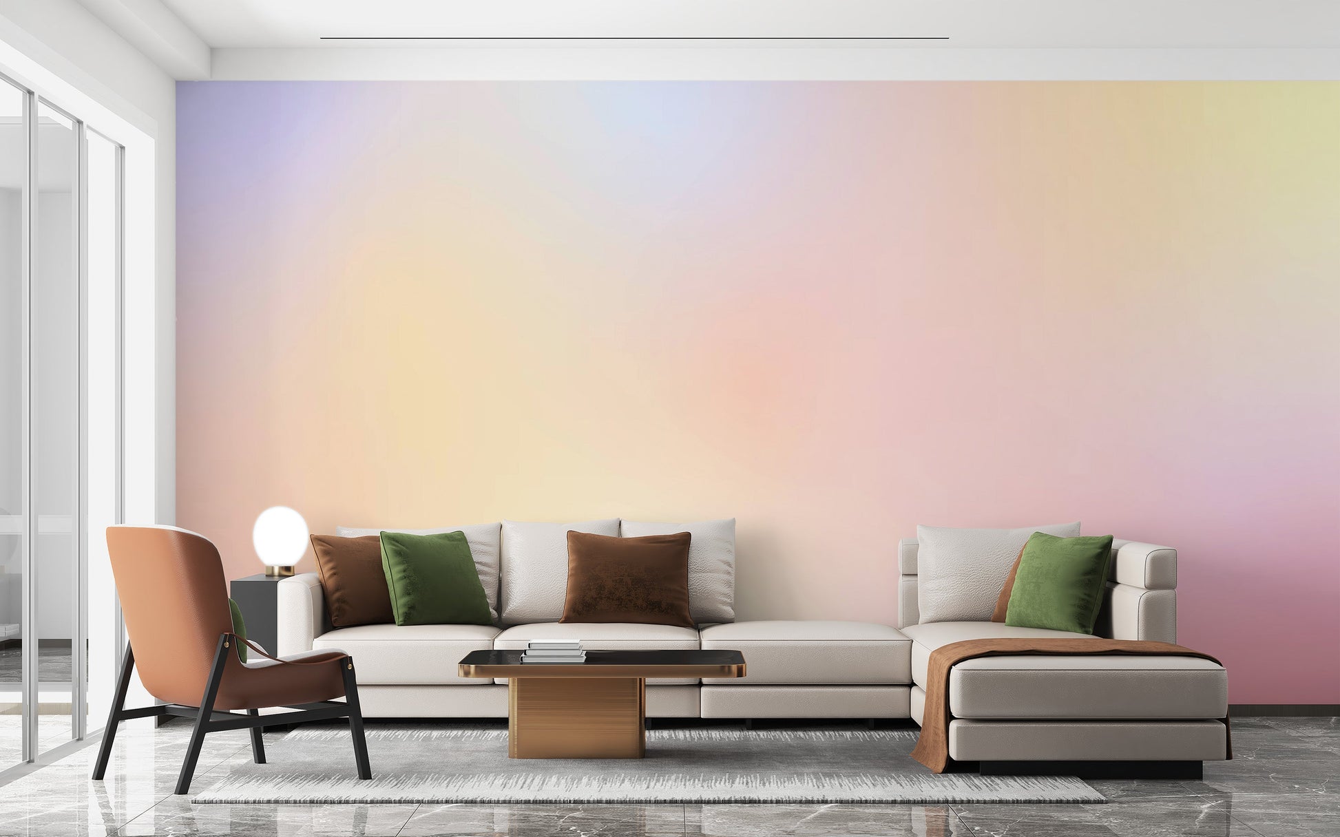 Rainbow Ombre Wallpaper Mural