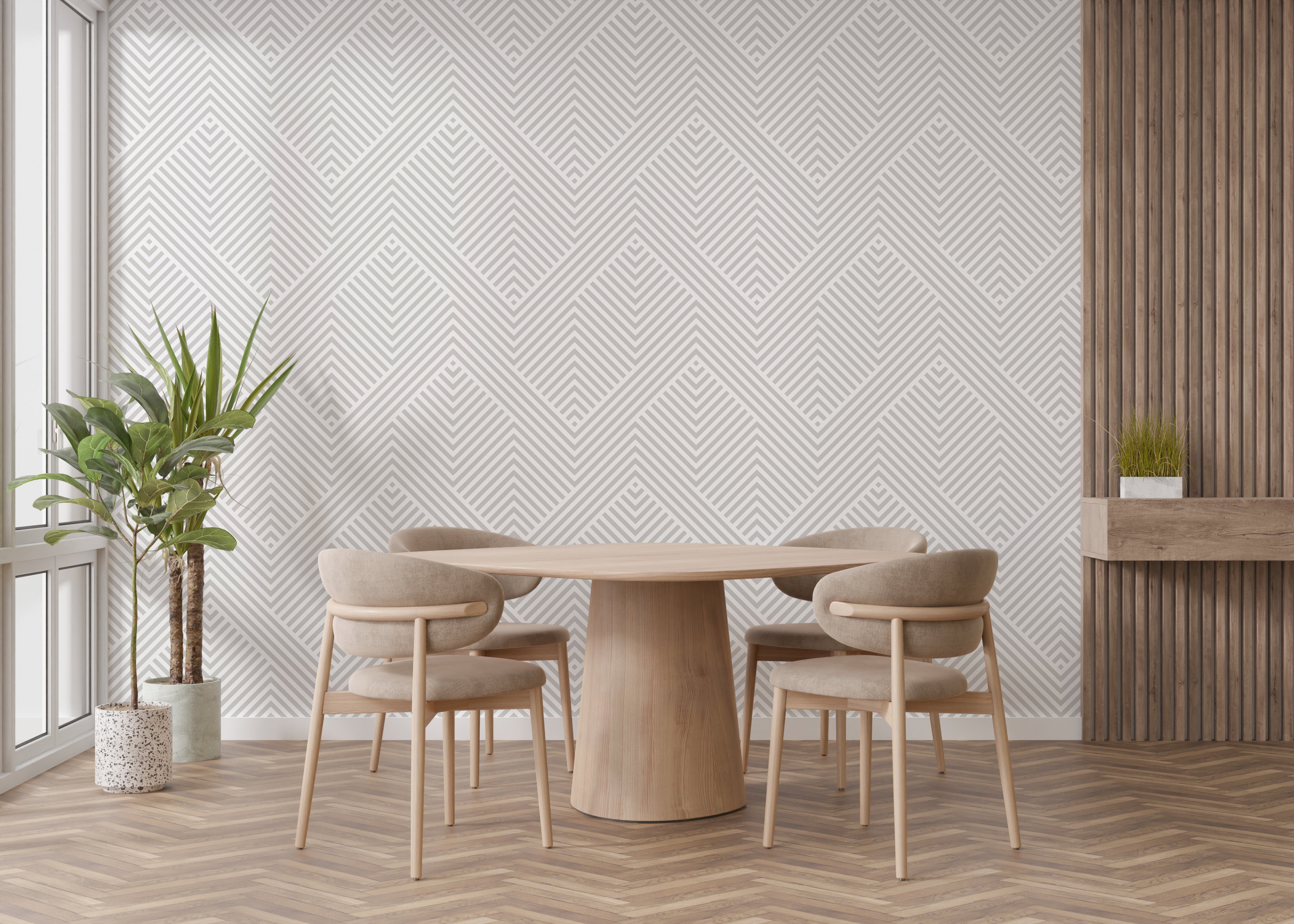 Intricate line patterns gray wallpaper
