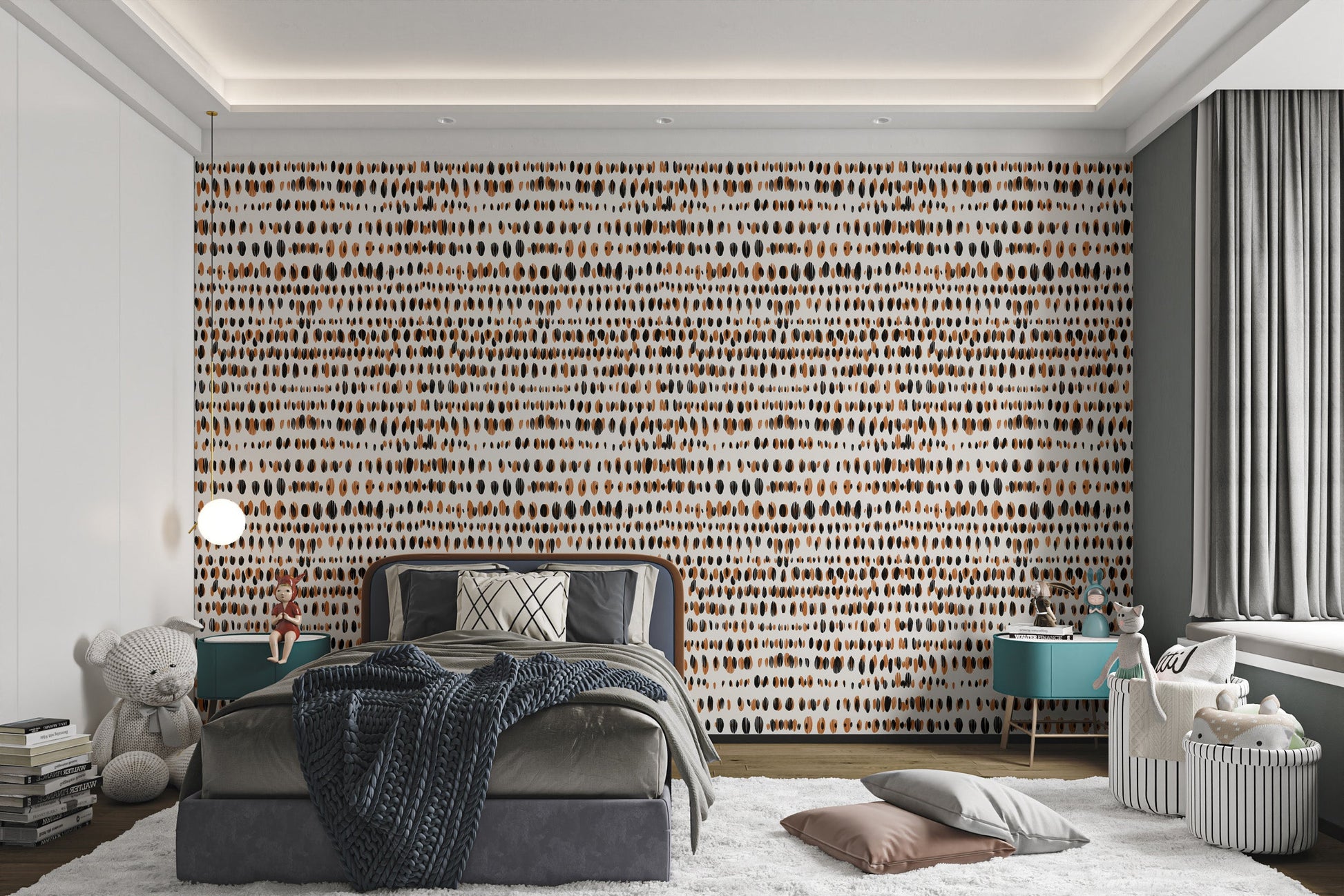 Artistic Orbit Strokes Wall Design
