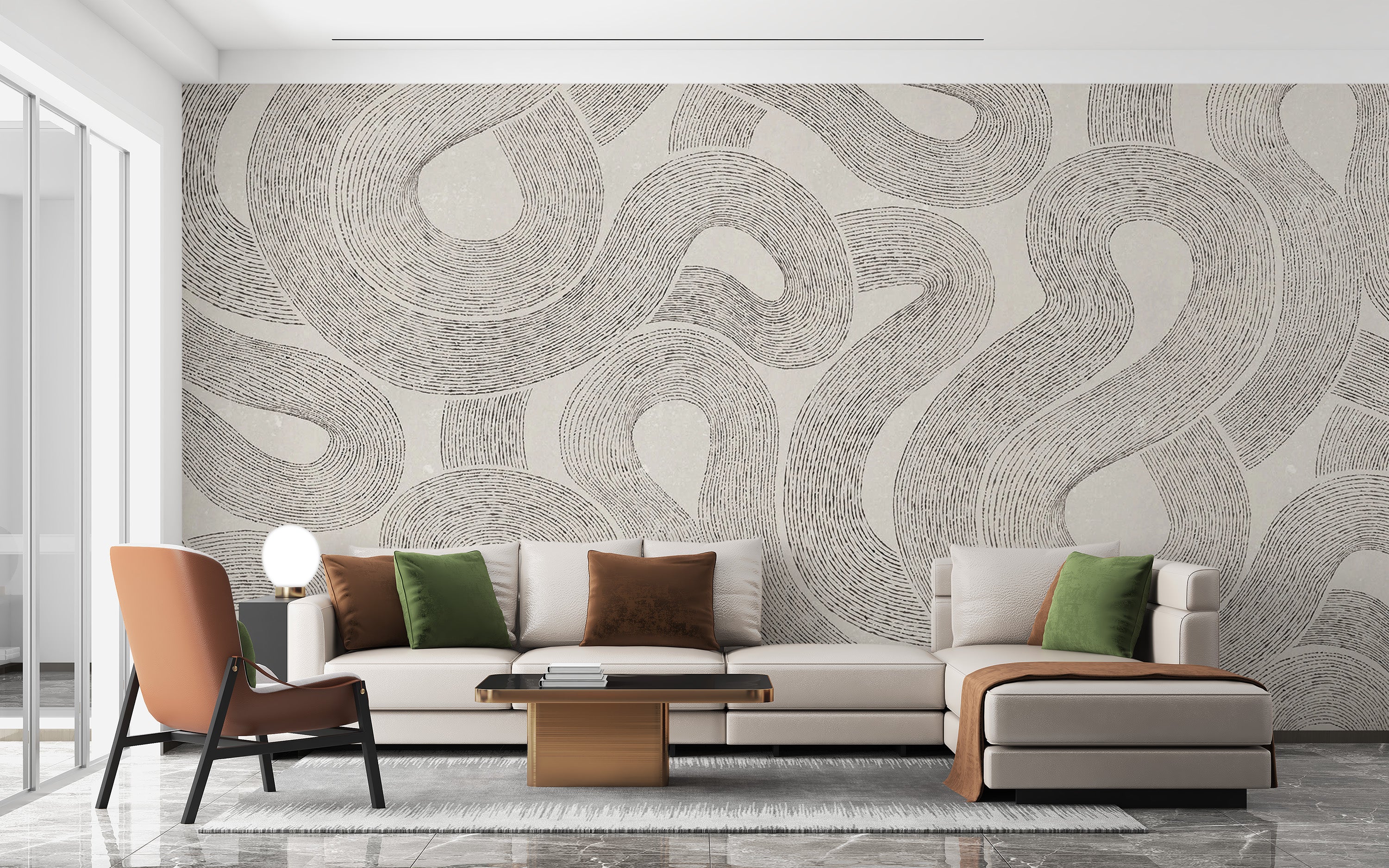 Grey Zen Wallpaper Mural for calm decor