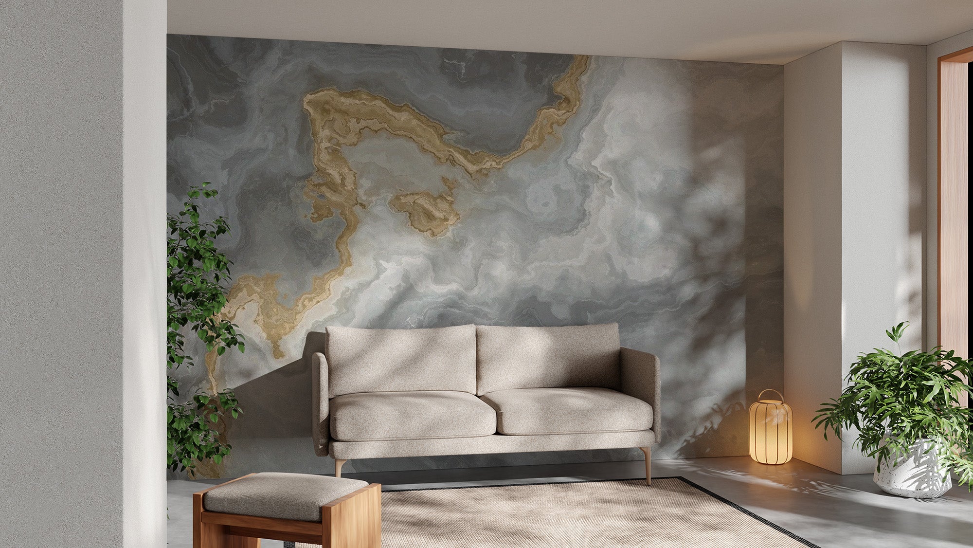 Gray Marble Wallpaper Mural for walls
