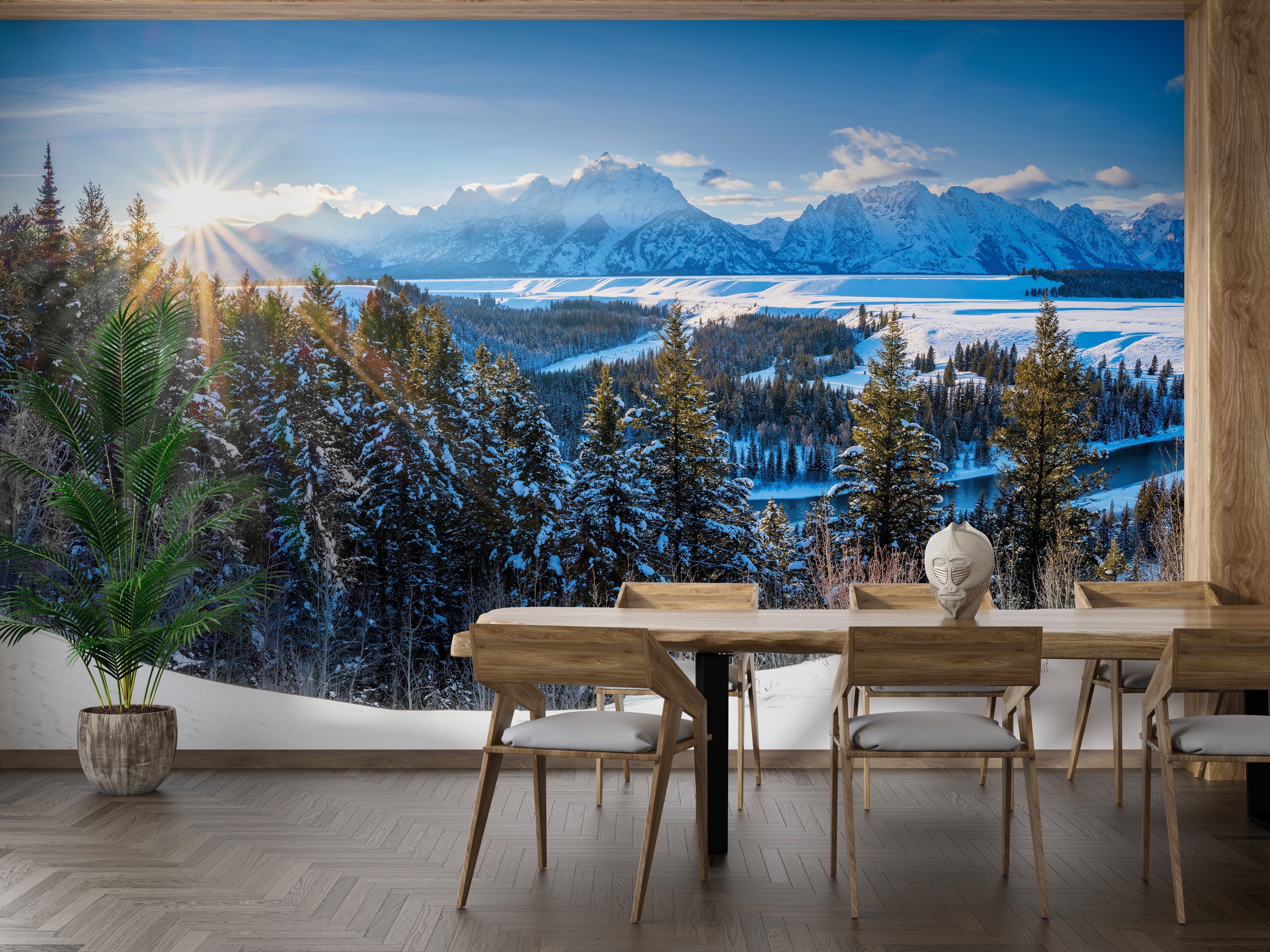 Wyoming Winter Wall Mural - Giffywalls