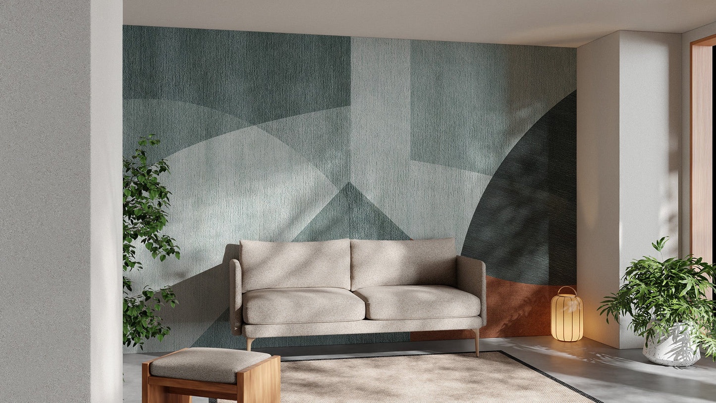 Minimalist geometric wallpaper for creative modern decor