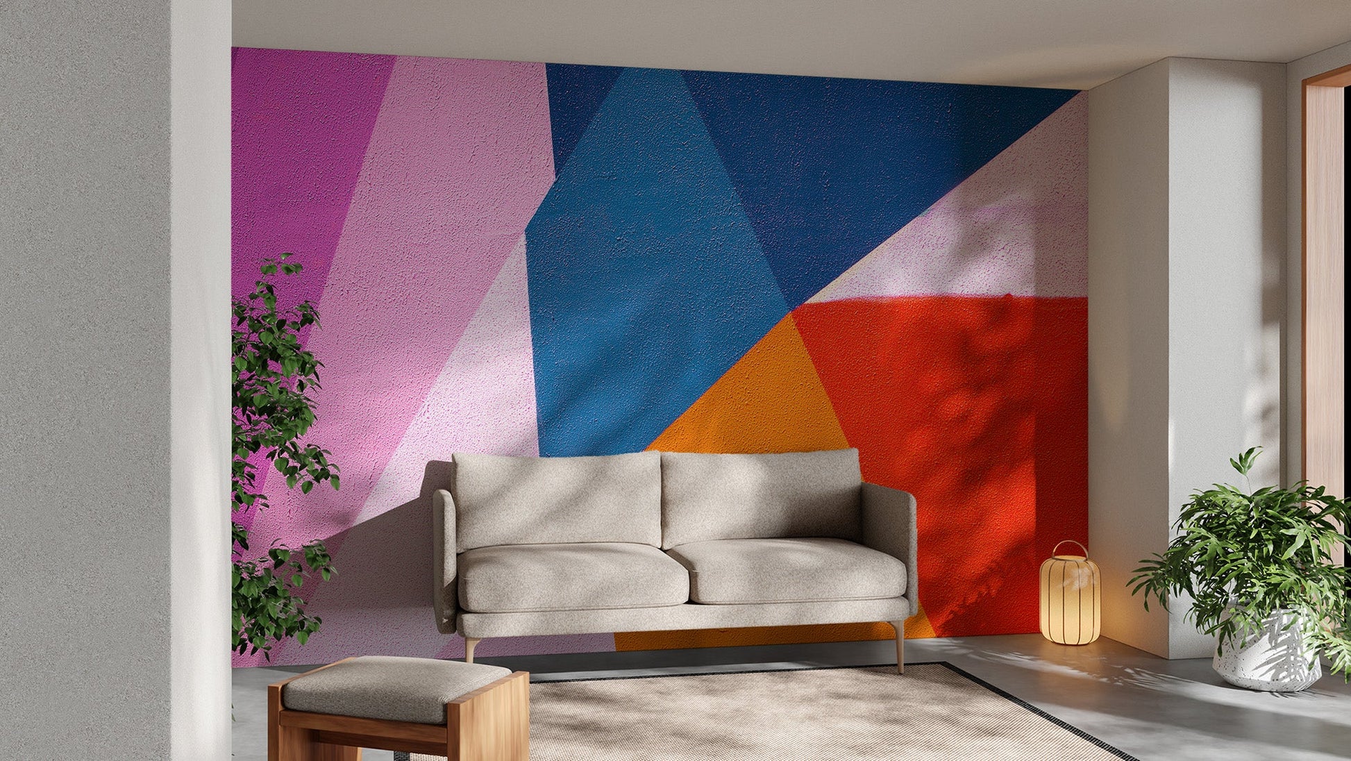 Urban Spectrum Colourful Abstract Wall Mural - Giffywalls