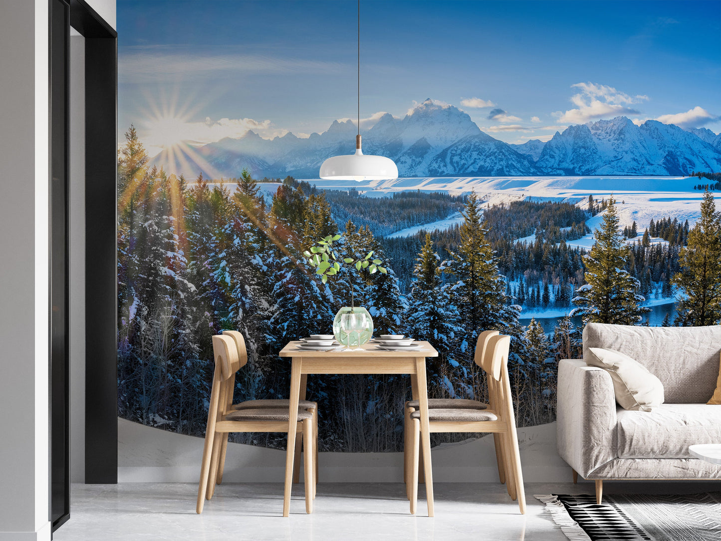 Wyoming Winter Wall Mural - Giffywalls