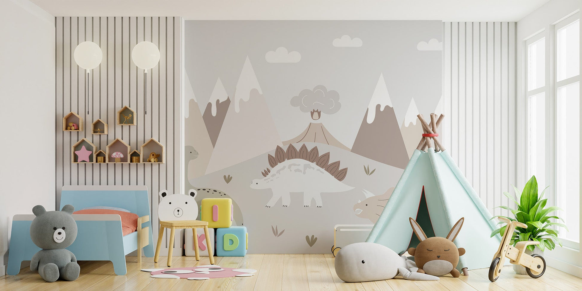 Jurassic Landscape Wall Mural - Giffywalls