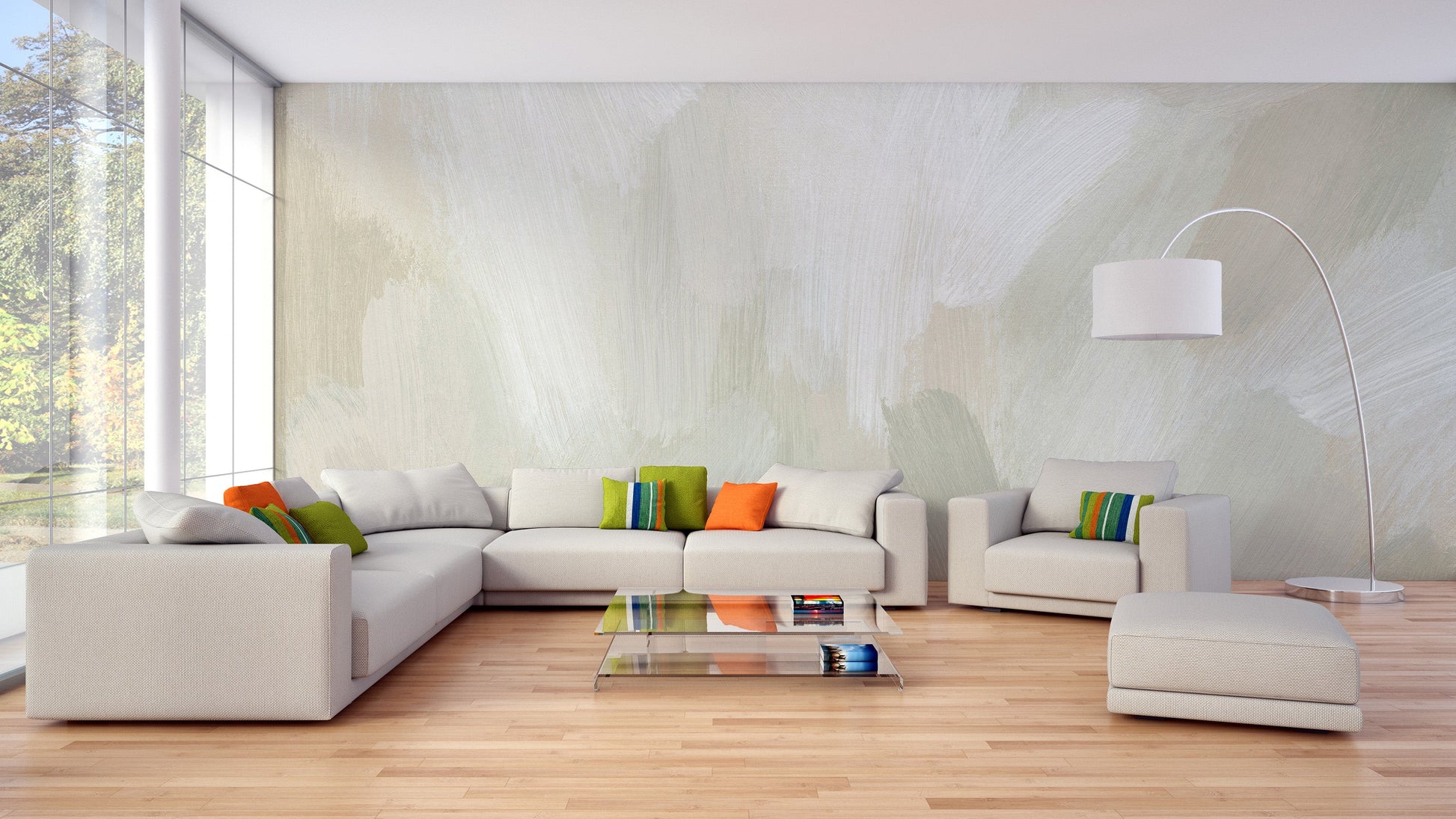 Abstract Pastel Earth Tone Wallpaper Mural - Giffywalls