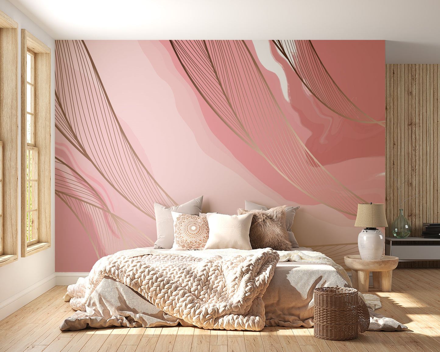 Luxurious Pink Gold Marble Wallpaper Murals - Giffywalls