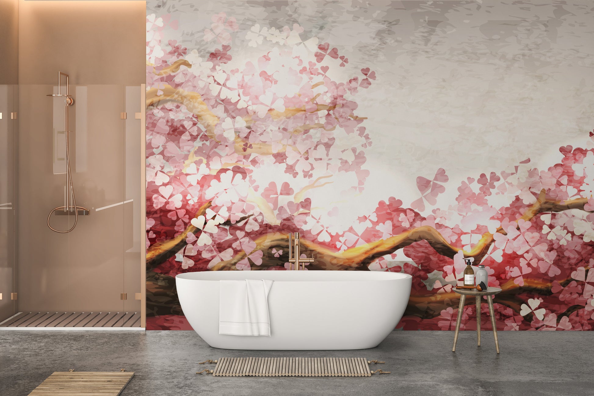 Pink Flower Sakura Branch Wallpaper Murals - Giffywalls