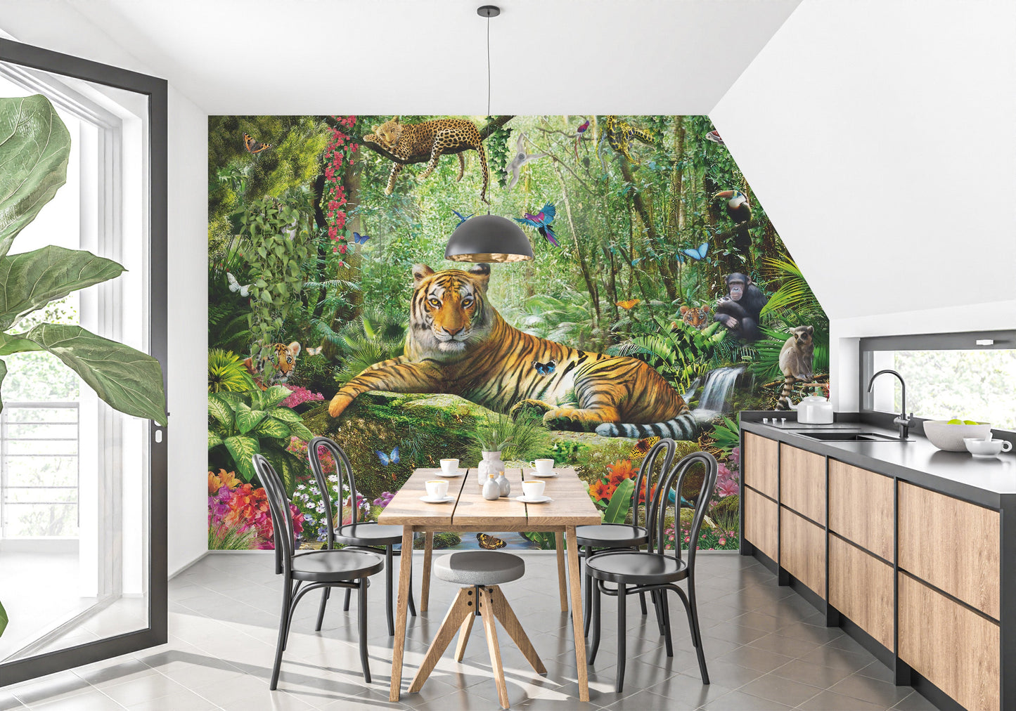 Royal Tiger View Of Jungle Wallpaper Murals - Giffywalls