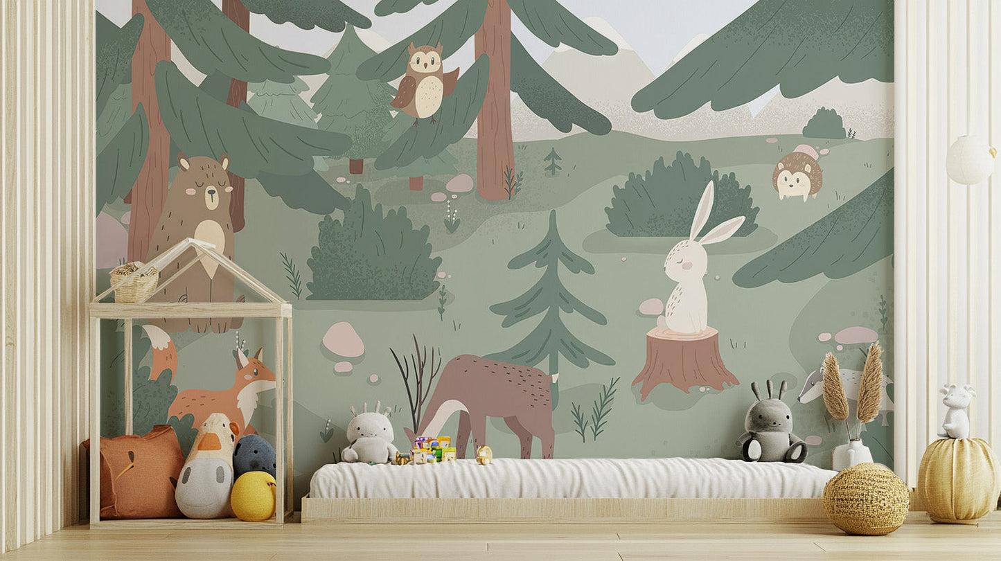 Forest Fables Wall Mural - Giffywalls