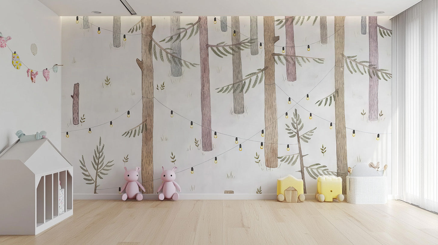 Fairy Tale Timber Glow Mural - Giffywalls