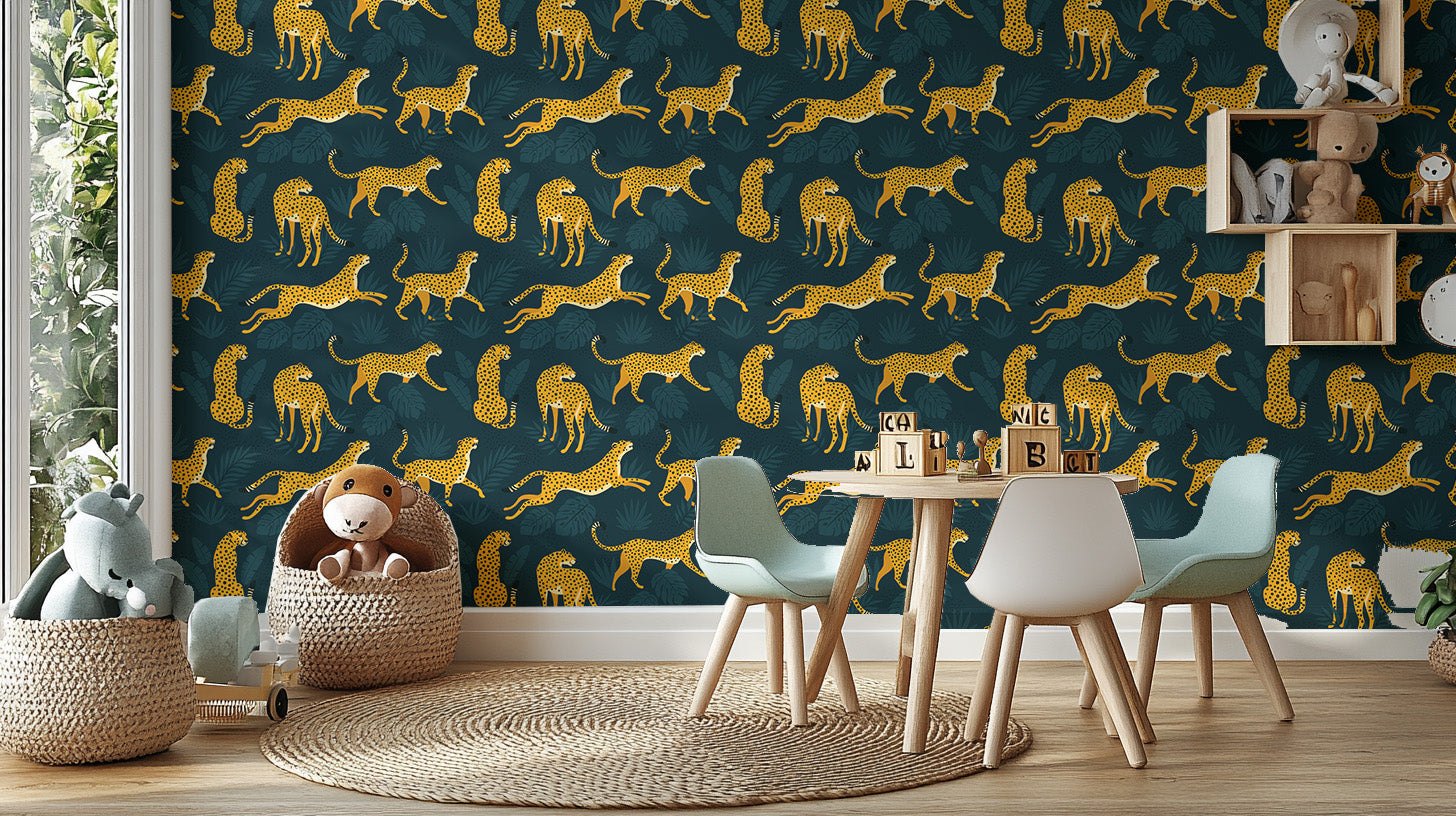 Premium leopard mural with modern appeal.
