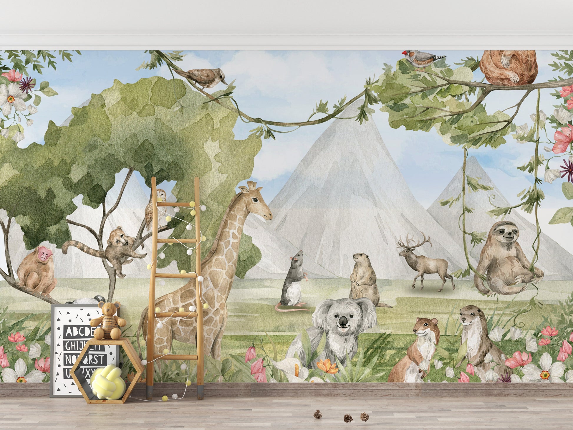 Pastoral Paradise Wall Mural stick on wallpaper