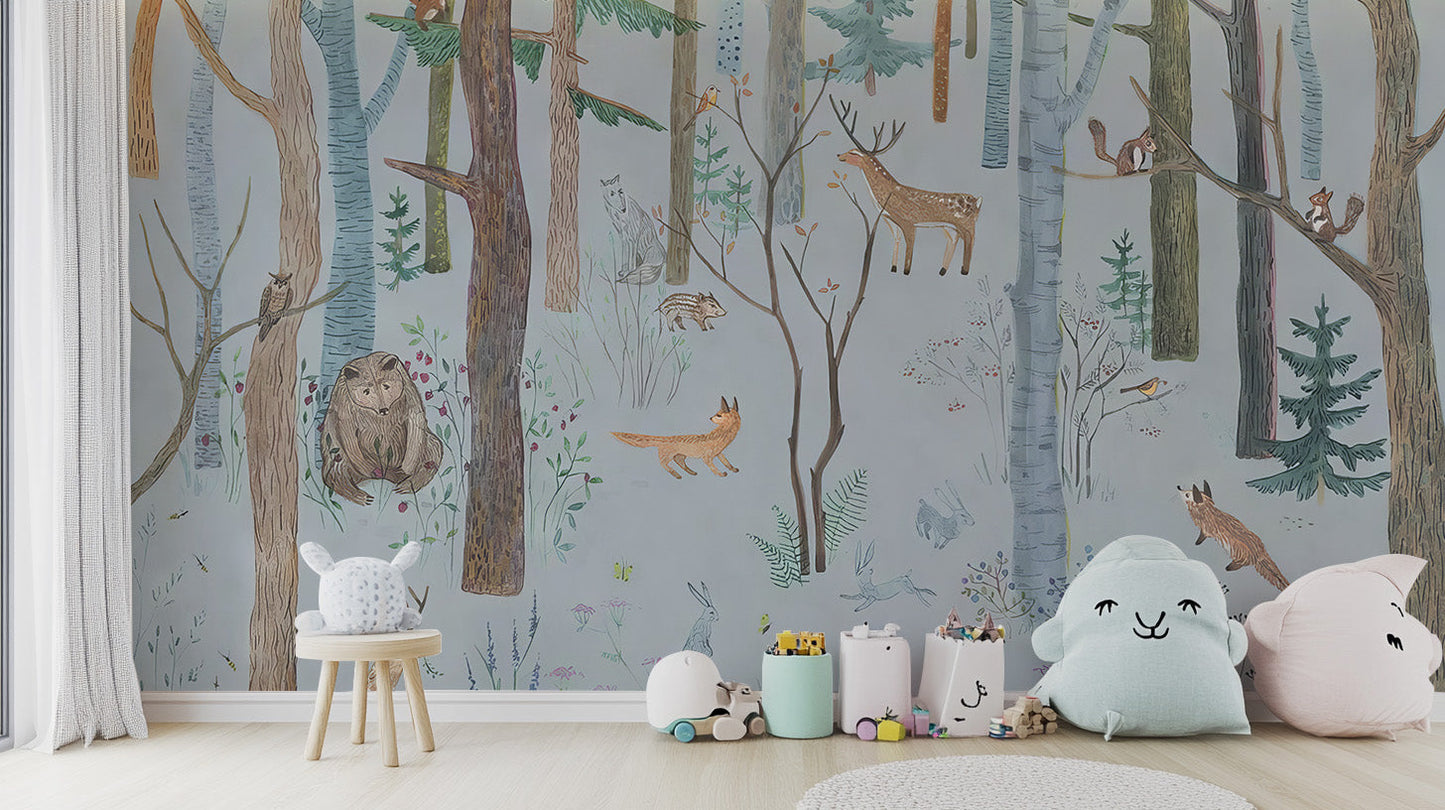 Mystical Wildlife Wallpaper Mural - Giffywalls