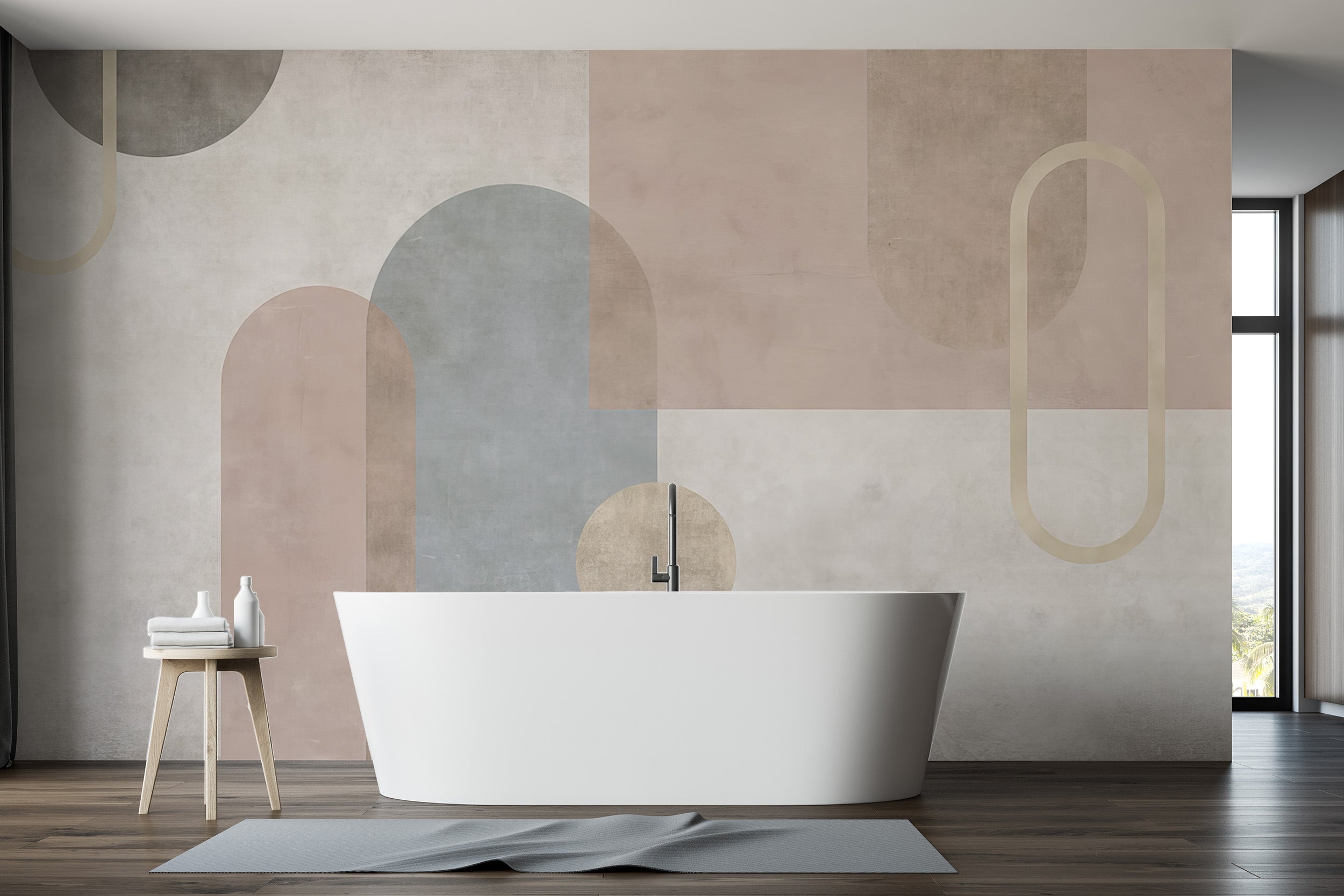 Serene Geometry Wall Mural - Giffywalls