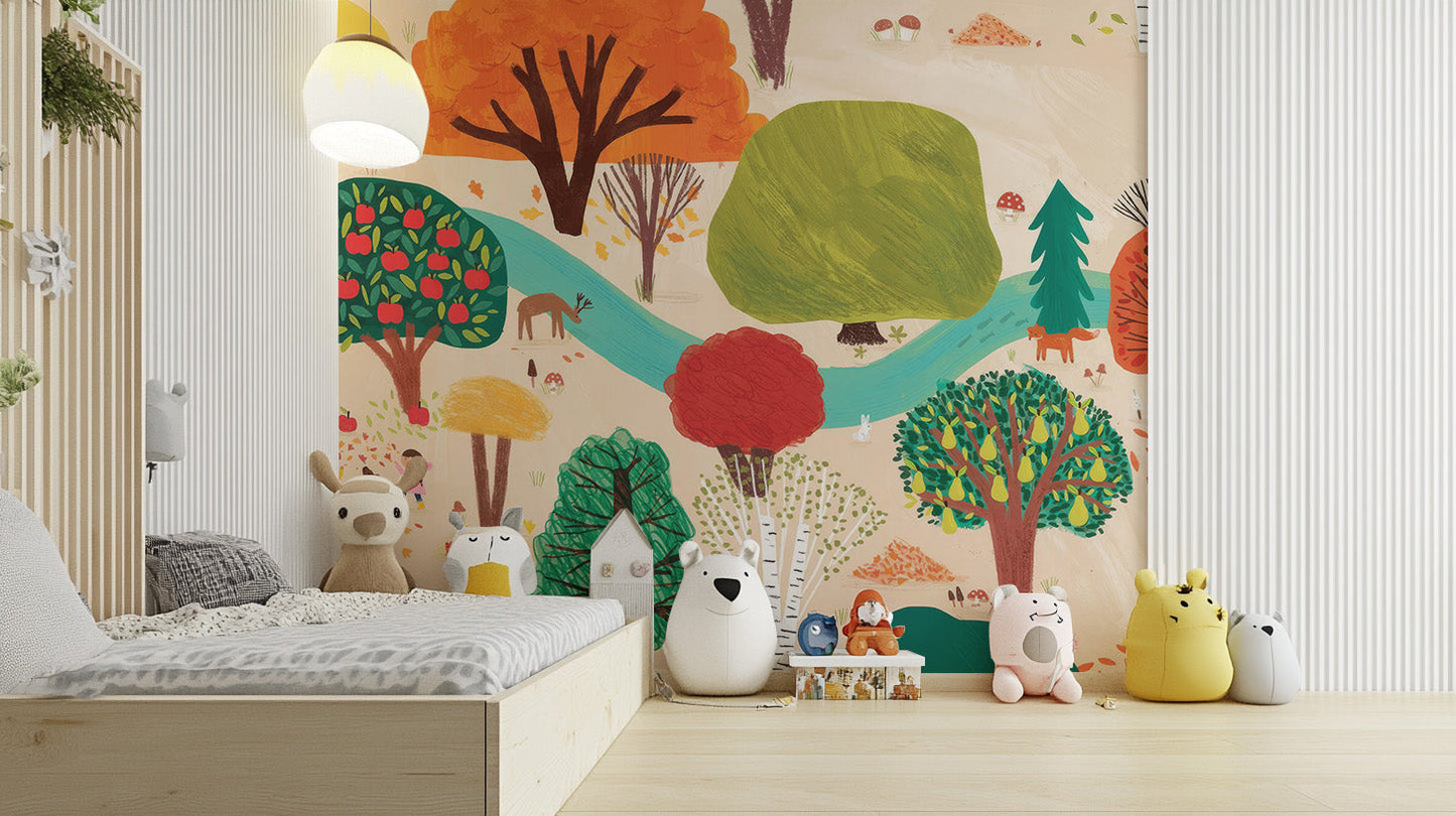 Storybook Trees Wall Mural - Giffywalls