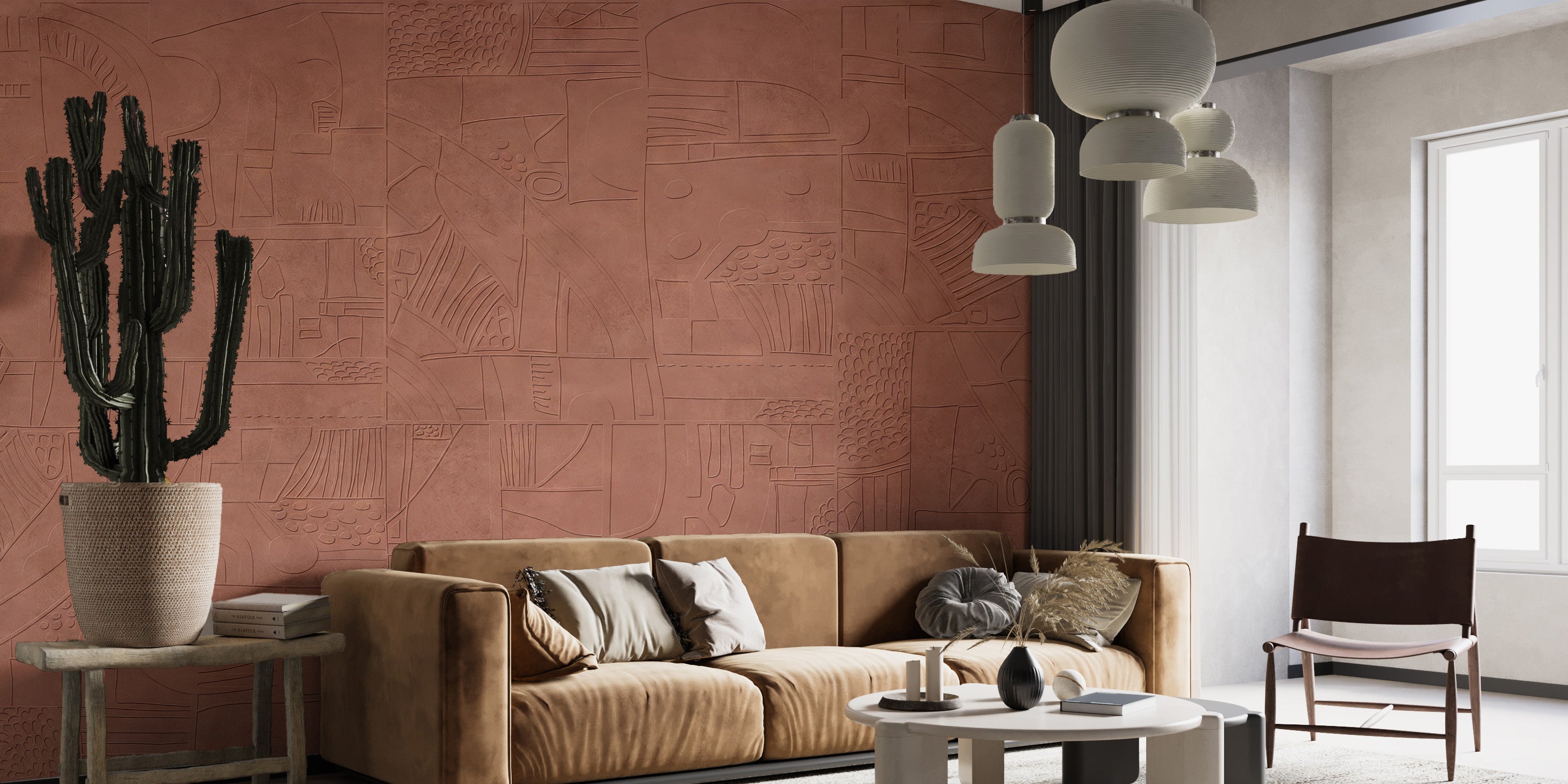 Transform walls with terracotta mystic art vibes.