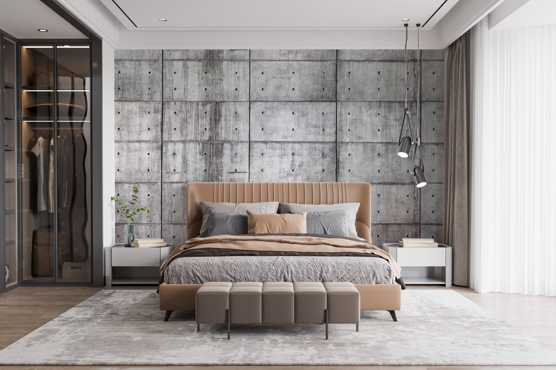 Raw Concrete Wallpaper Mural - Giffywalls