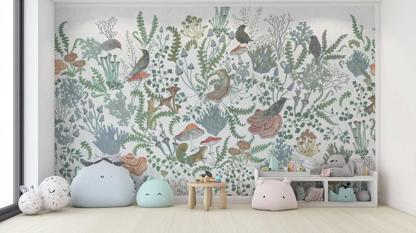 Botanical Nest Fresco Wallpaper Mural