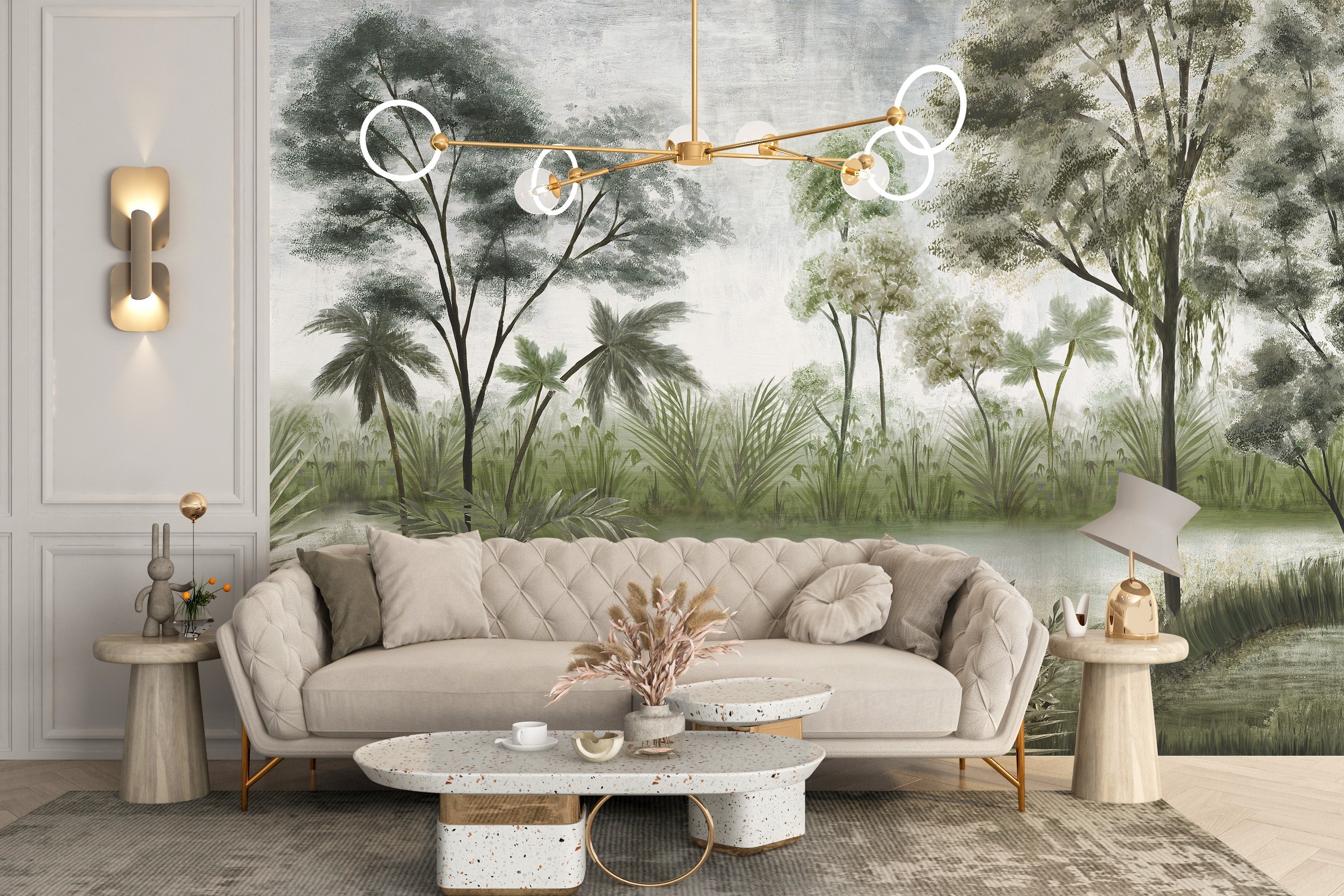 Mystic Forest Dining Room Wallpaper Mural - Giffywalls