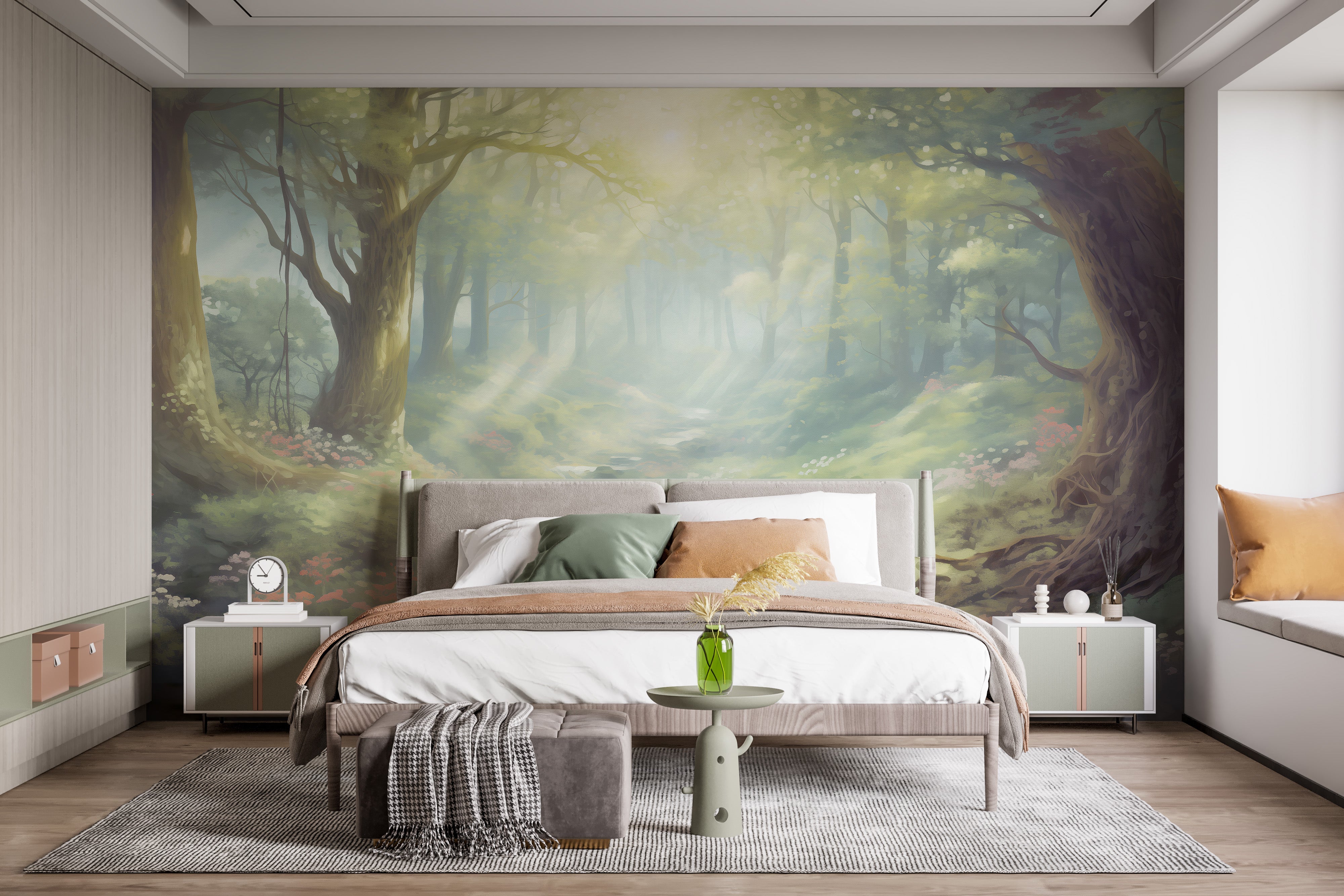 Sunset Forest Wallpaper Murals - Giffywalls