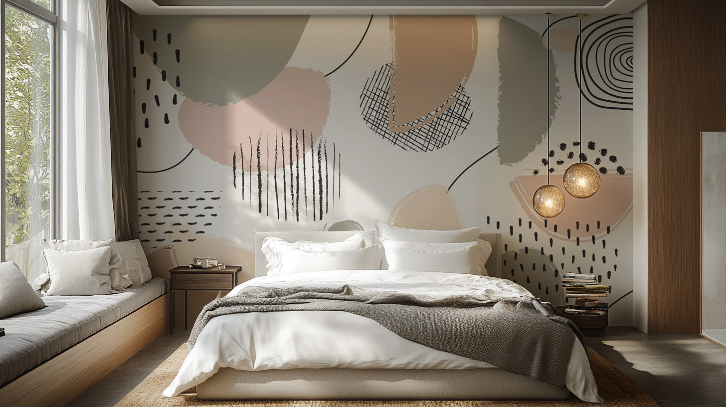 Pastel Light Color Grey Abstract Wallpaper Murals - Giffywalls