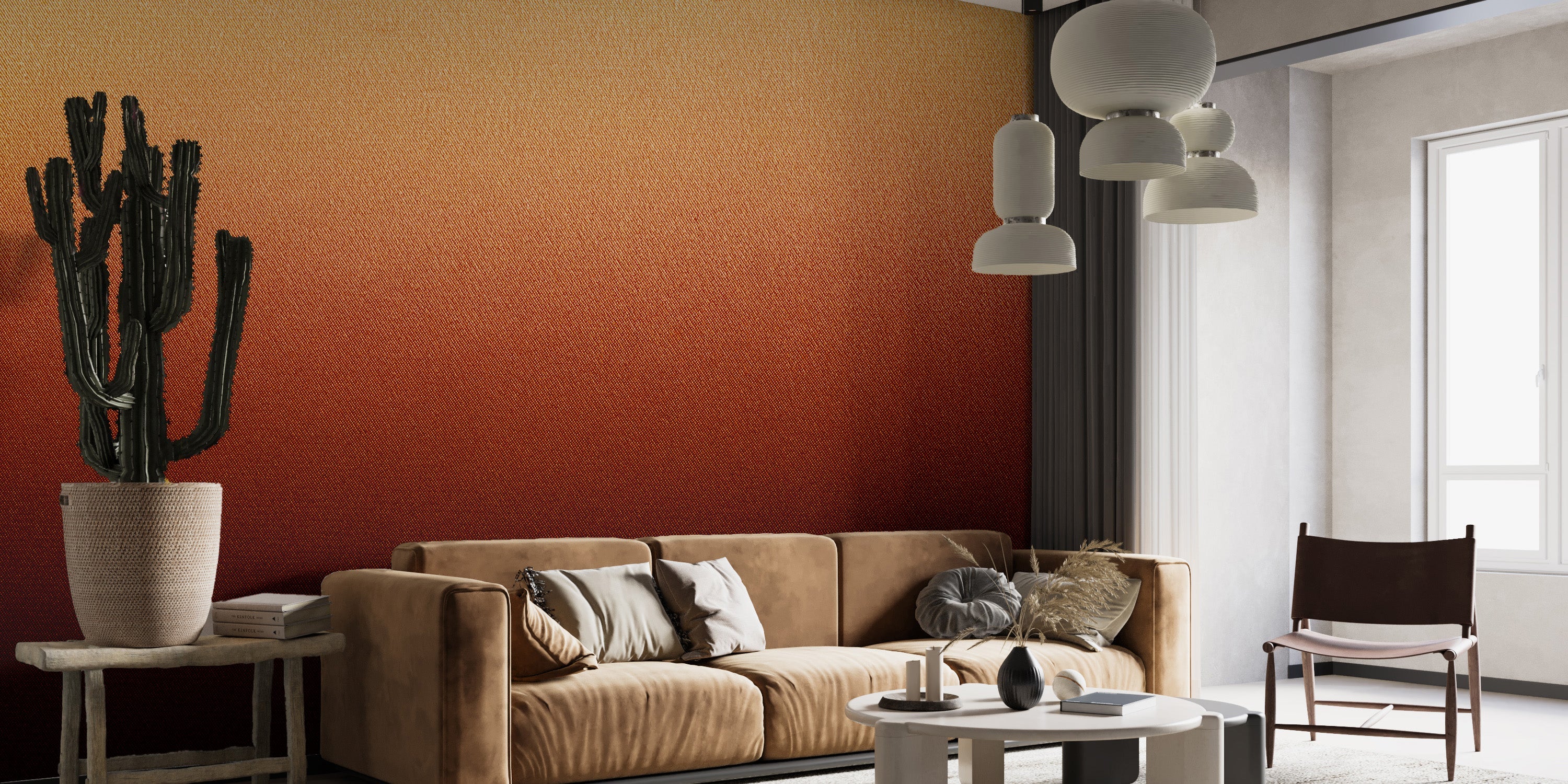 Abstract Warm Ombre Wall Mural - Giffywalls