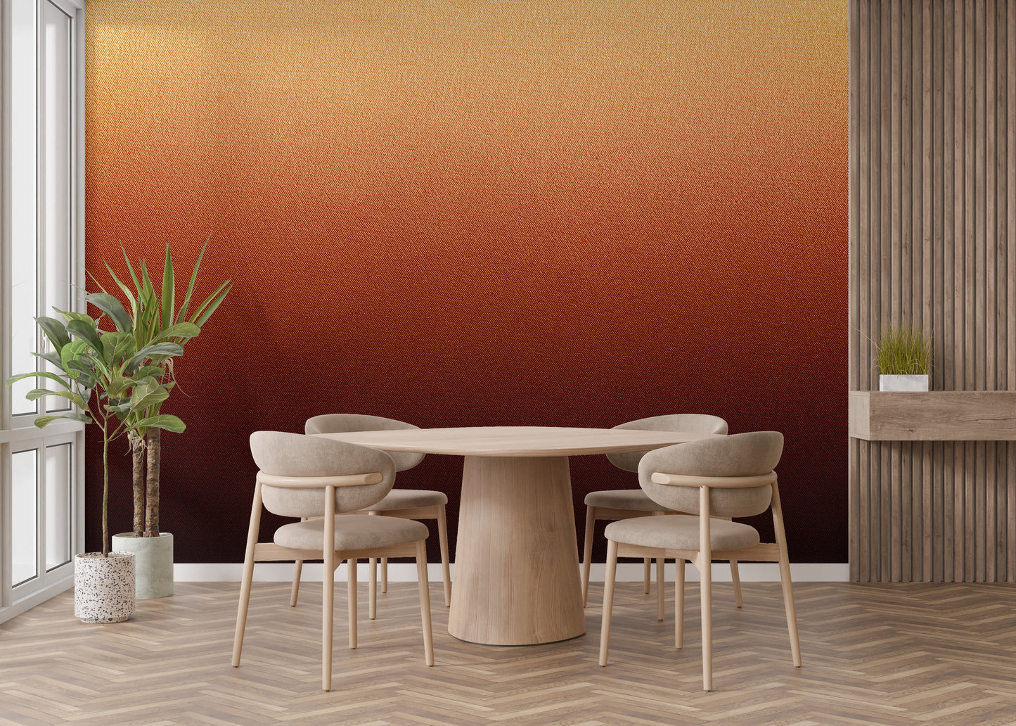 Abstract Warm Ombre Wall Mural - Giffywalls