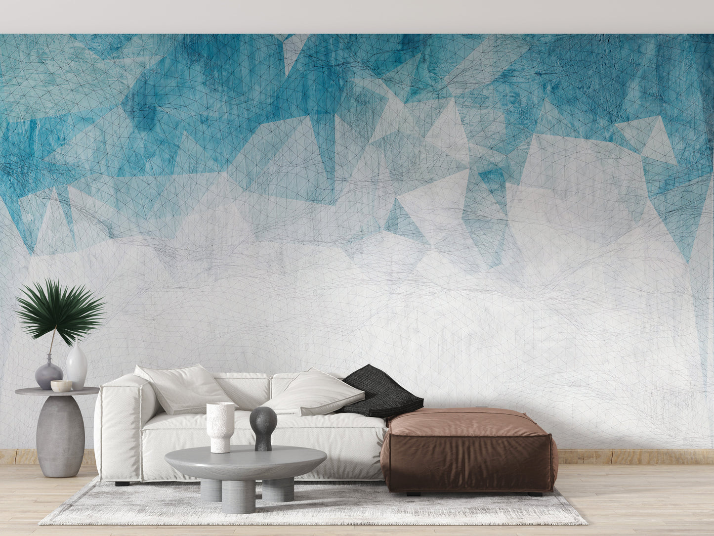 Crumbled Blue Color Wallpaper Murals - Giffywalls