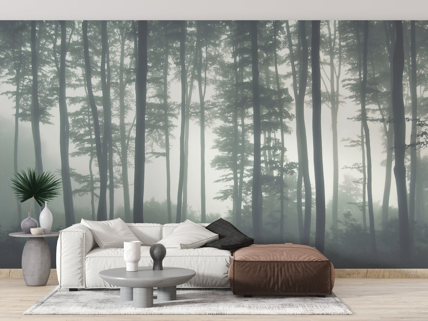 Tall Natural Forest Tree Aesthetic Wallpaper for Halloween Decor - Giffywalls