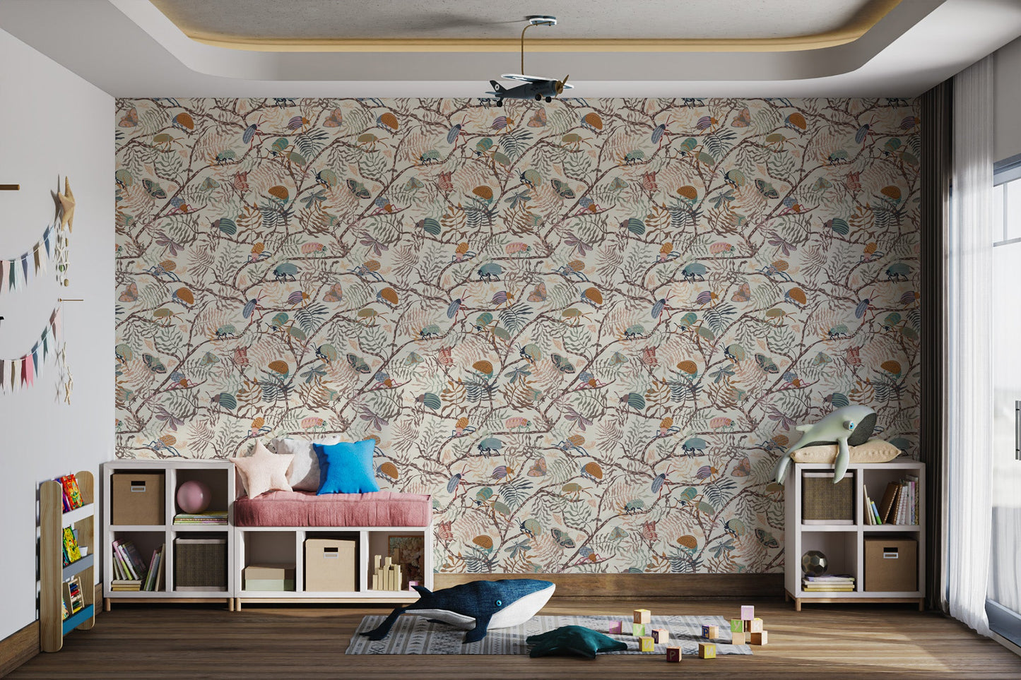 Whimsical Forest Scene Wallpaper Mural
