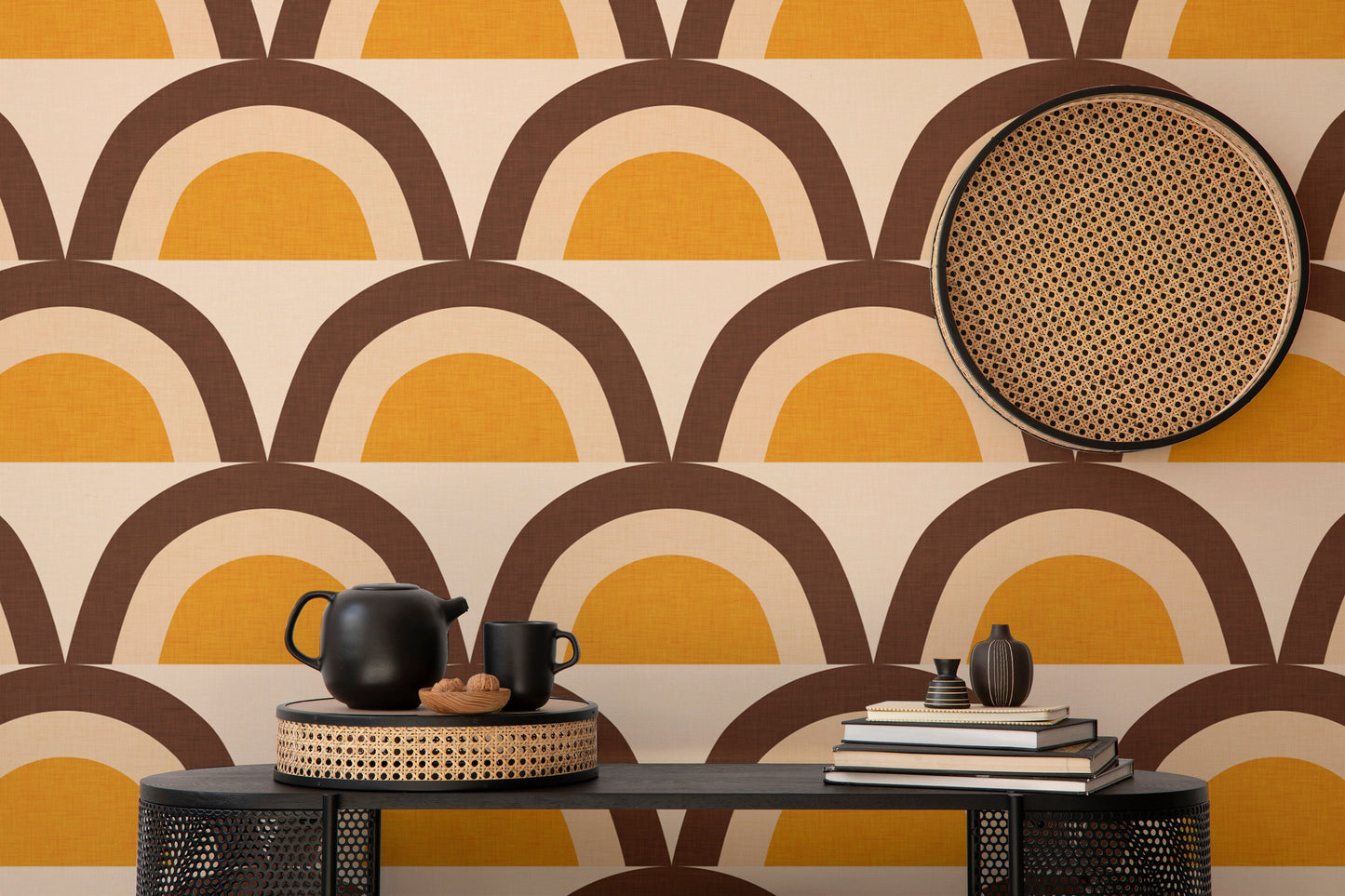 Stylish retro-inspired wallpaper for interiors
