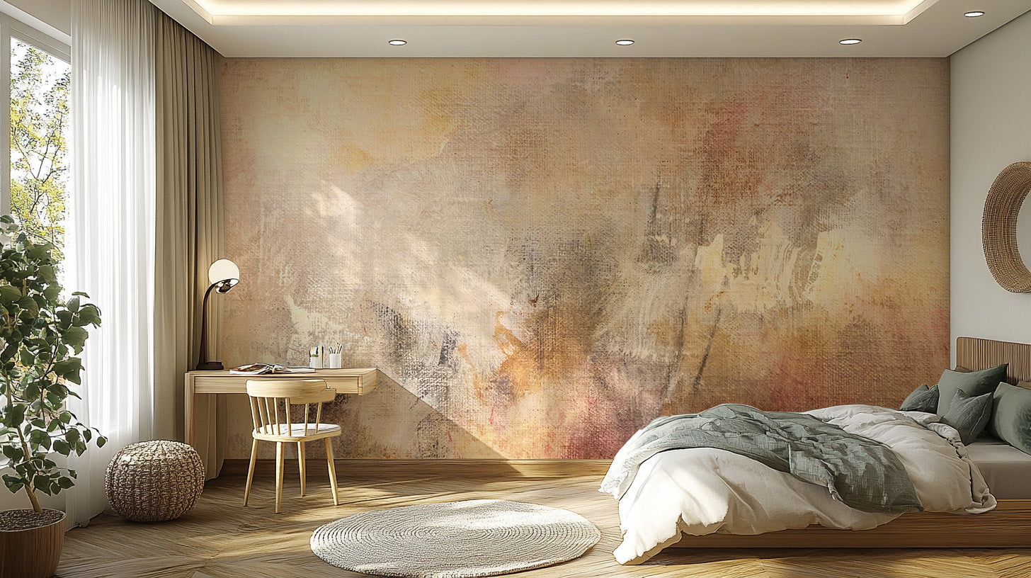 Abstract oil painting mural wallpaper design