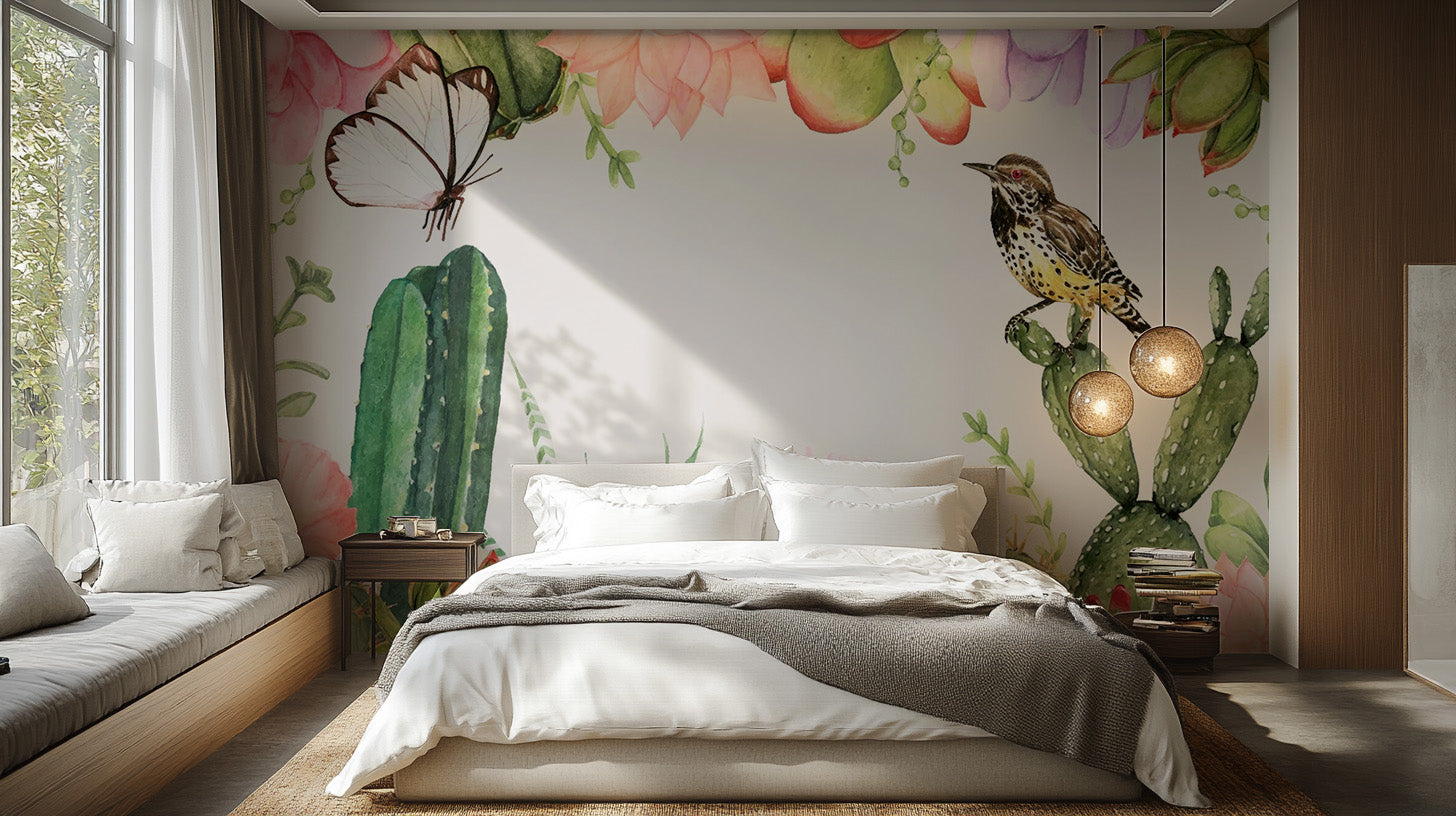 Colorful Succulents Plants Wallpaper Mural for walls
