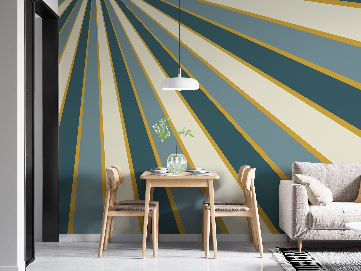 Multicolor line wallpaper mural