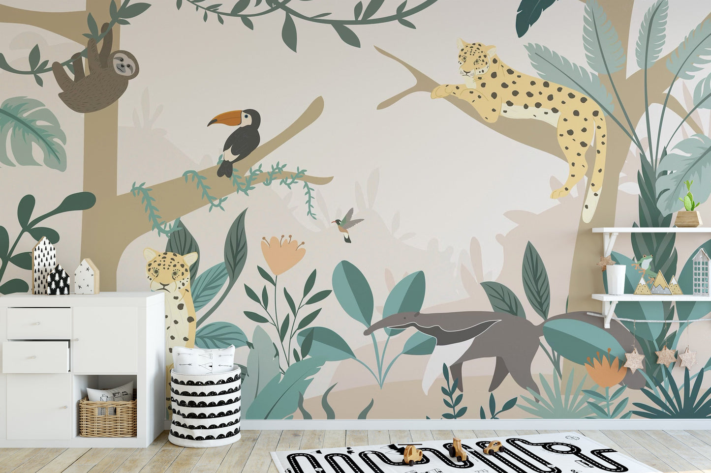 Playful animals brighten up kids’ room decor beautifully