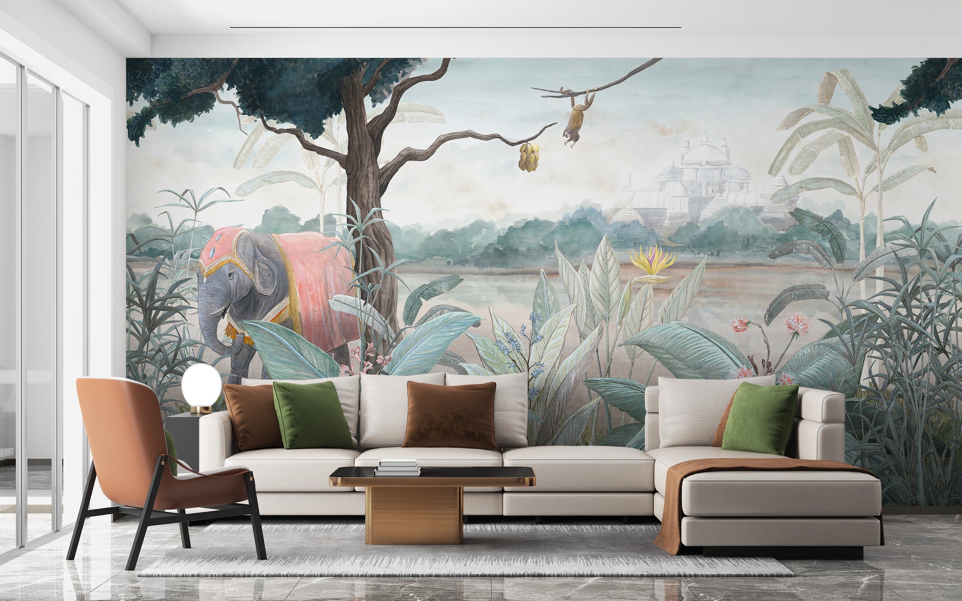 Royal Elephant Wallpaper Mural for Wall - Giffywalls