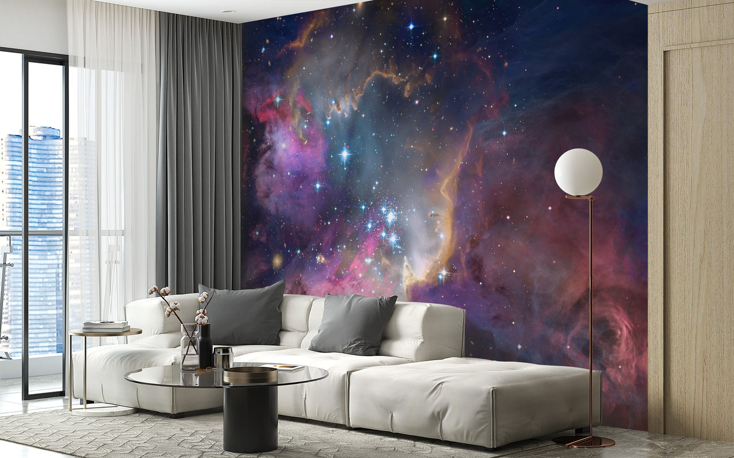 Cosmic nebula design for mural inspiration
