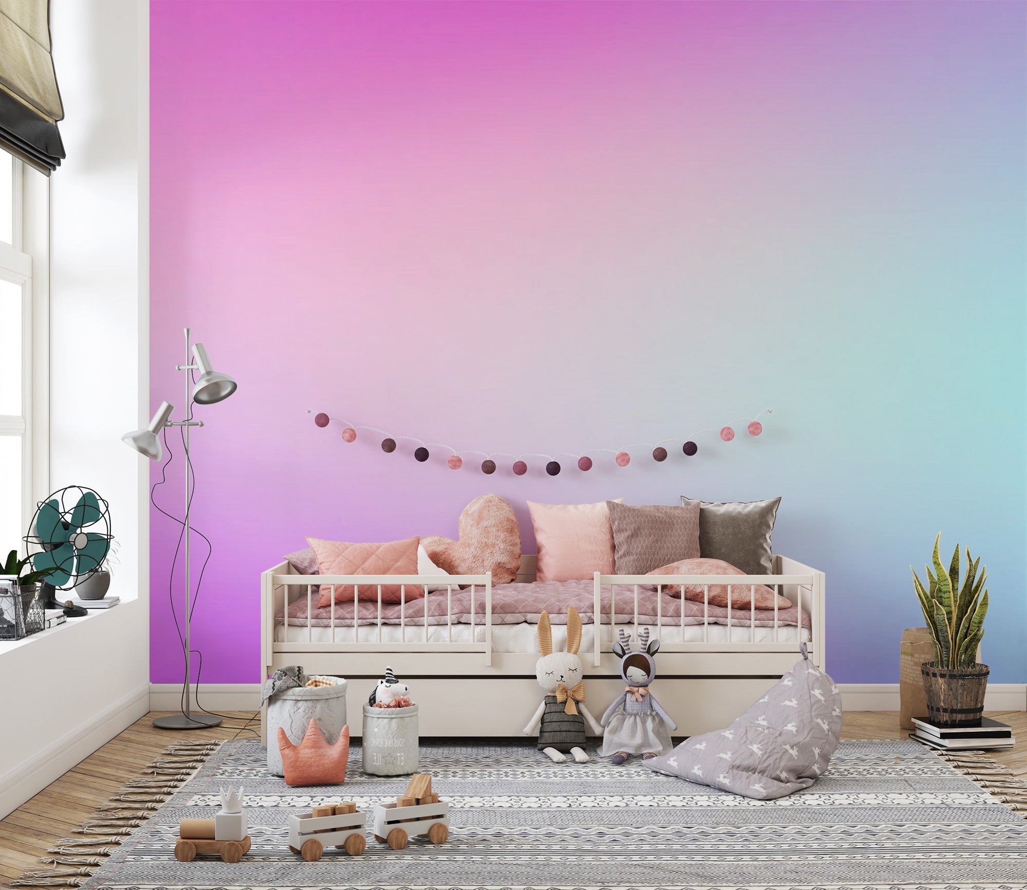 Cotton Candy Pastel Gradient Wall Mural - Giffywalls