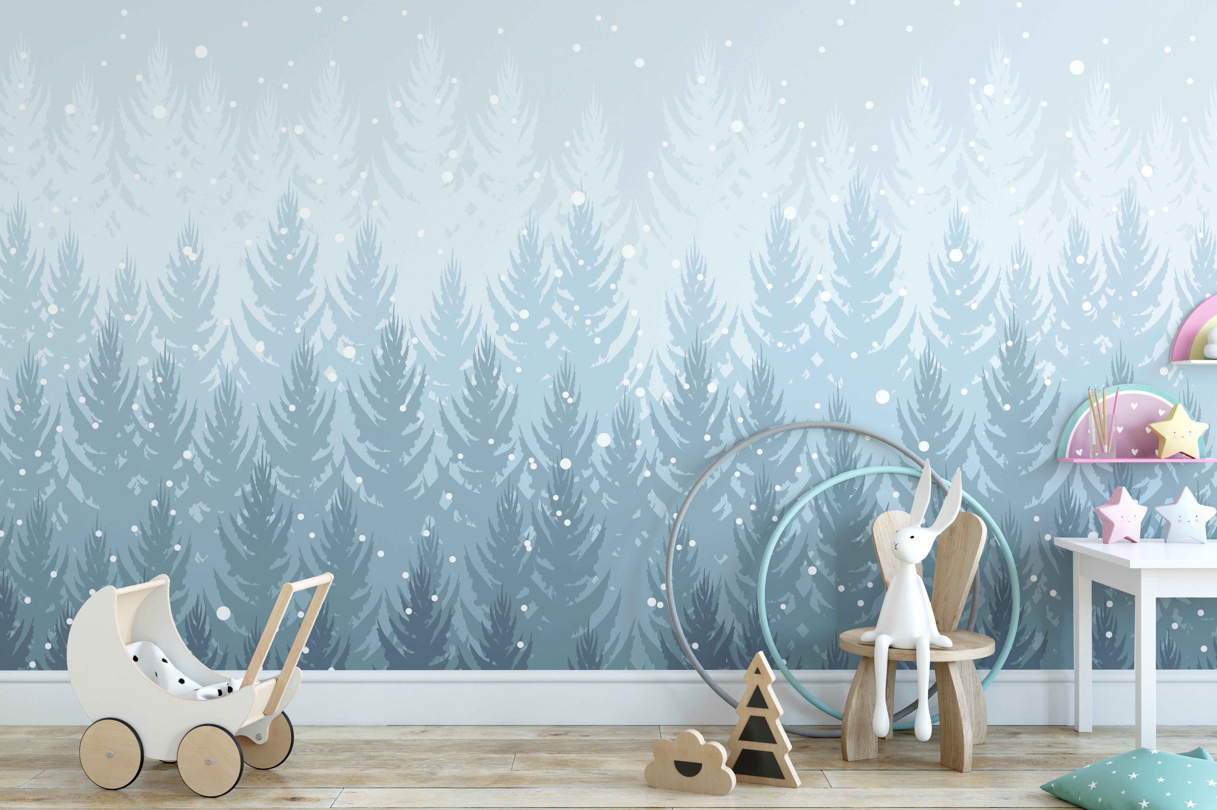 Winter Pines Forest Wallpaper - Giffywalls