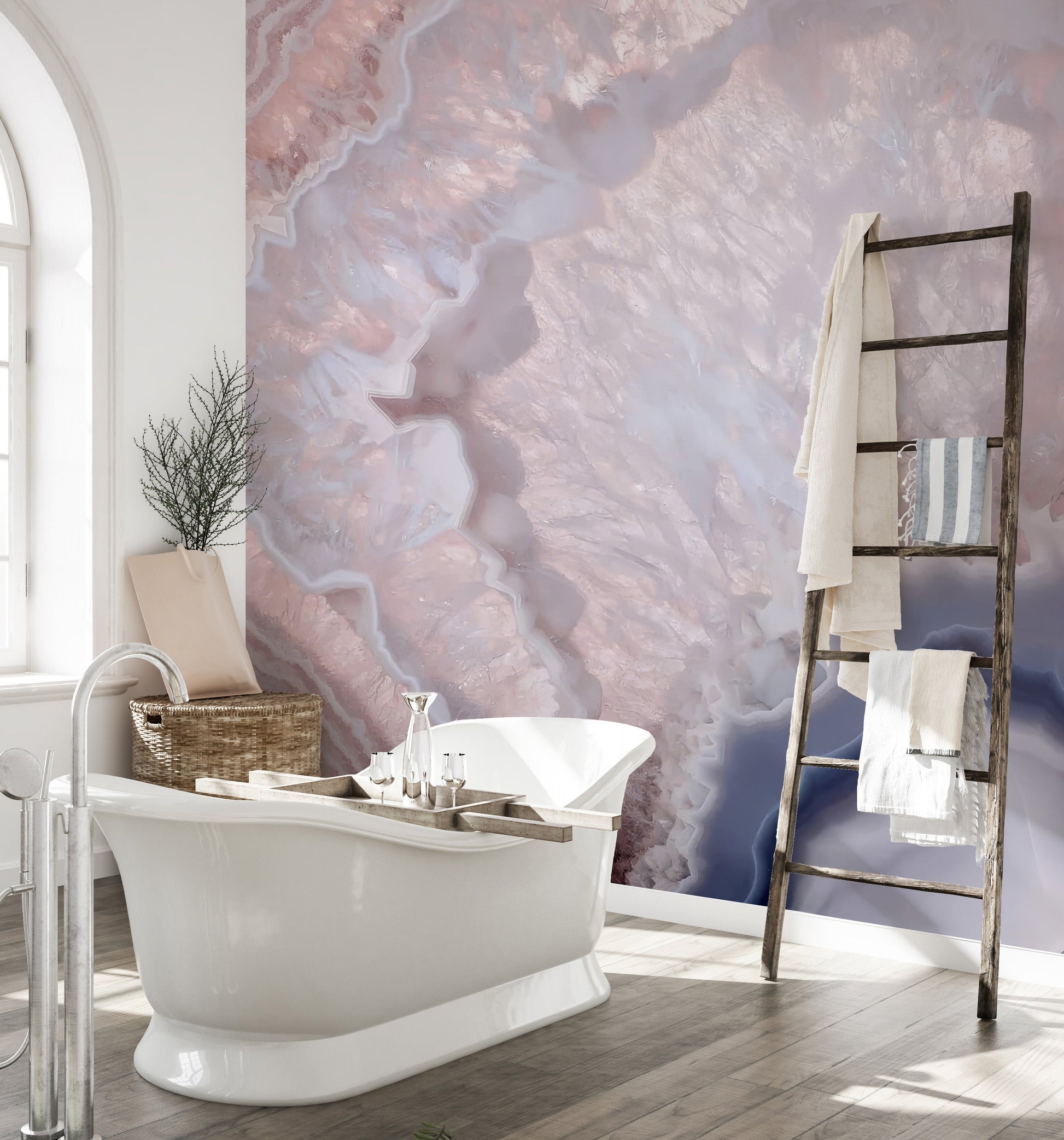 Rose Pink Geode Wallpaper Mural