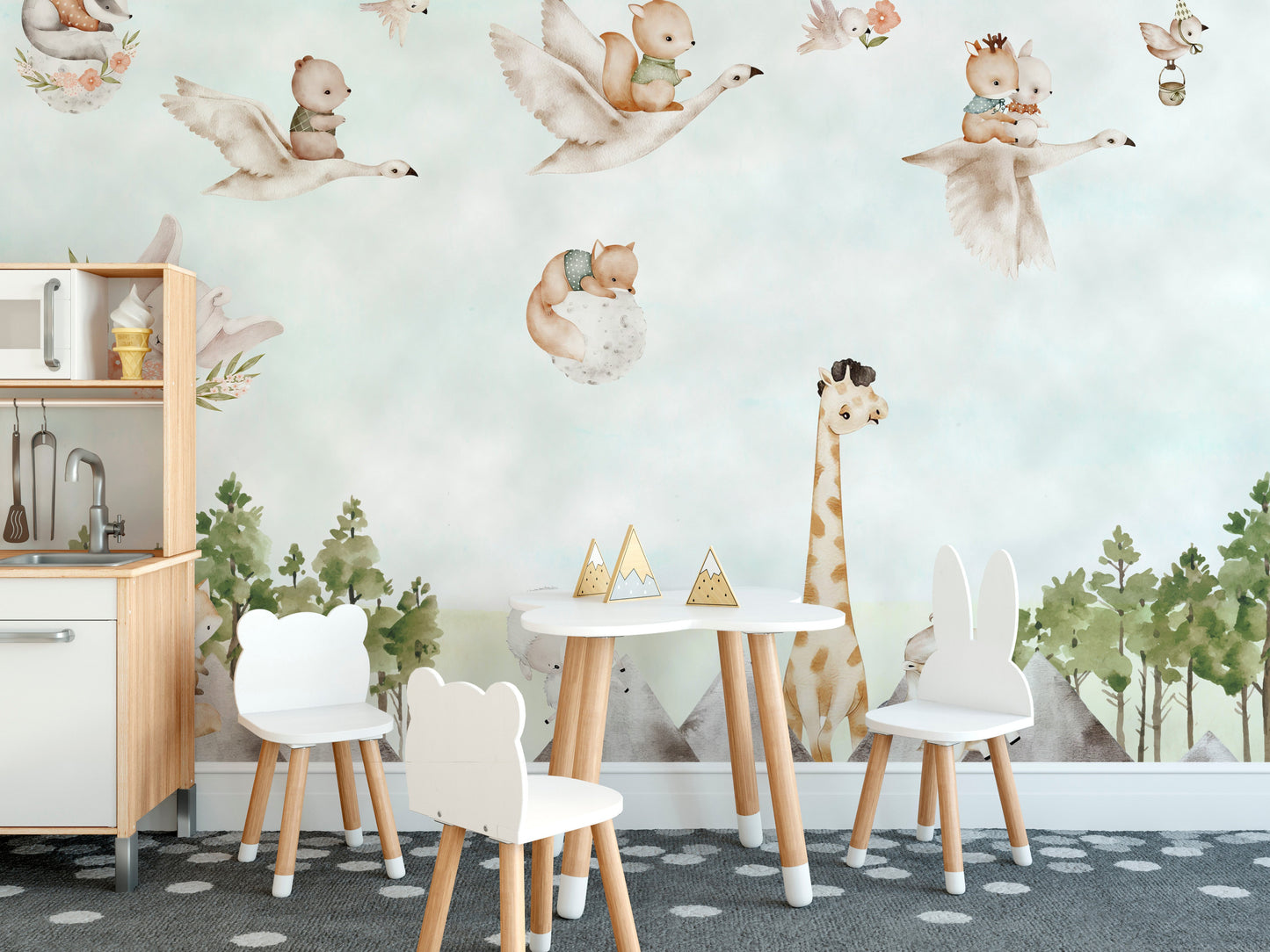 Add charm with Enchanted Woodland Creatures Mural