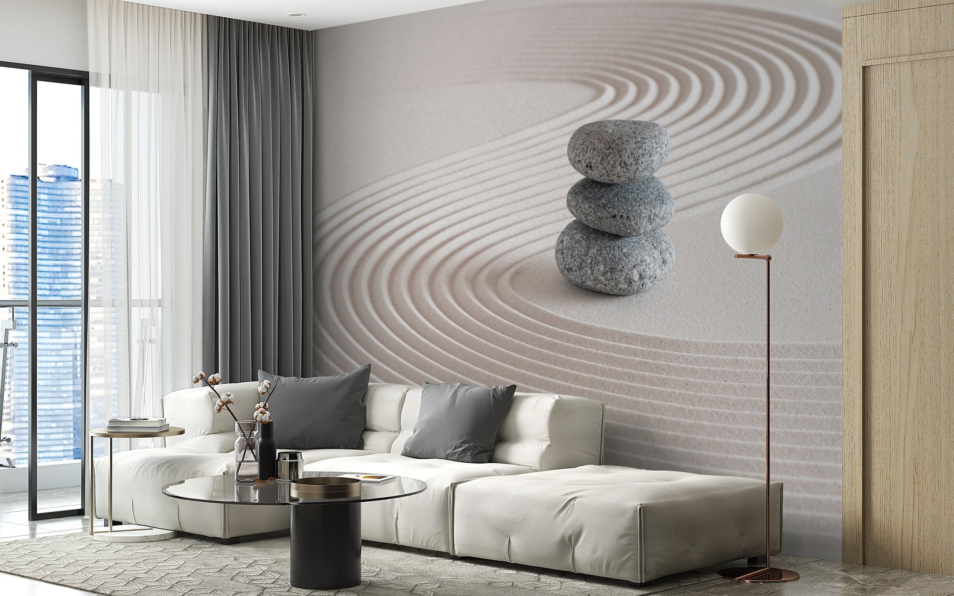 Zen Garden Stones Balance Wall Mural - Giffywalls