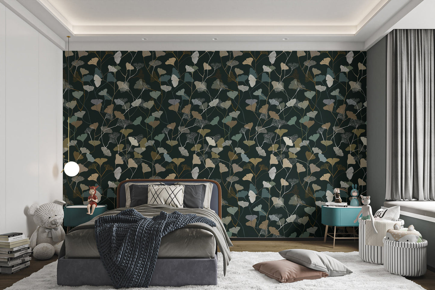 Twilight-inspired ginkgo wallpaper with elegance