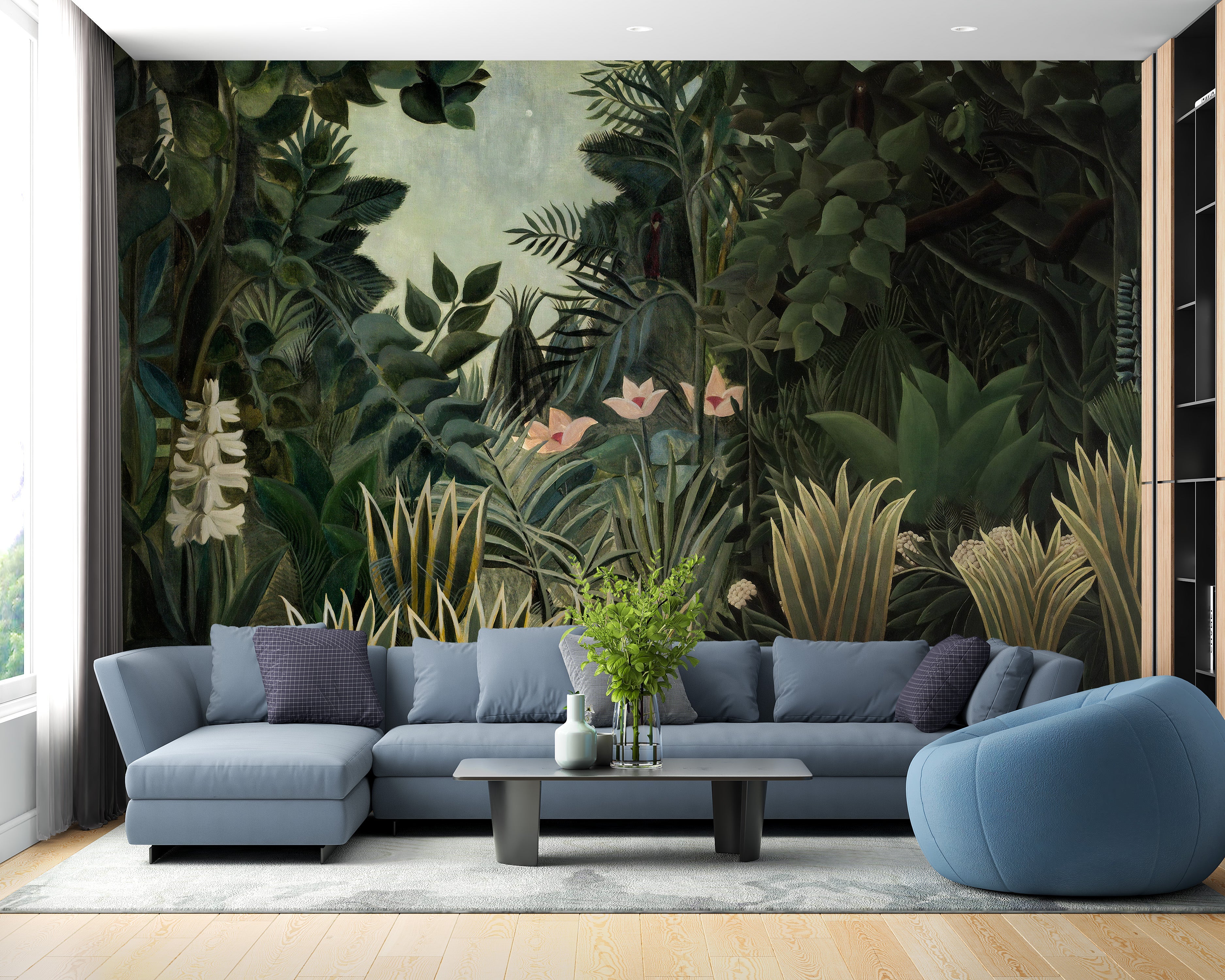 Lush Green Tropical Forest Wallpaper Murals - Giffywalls