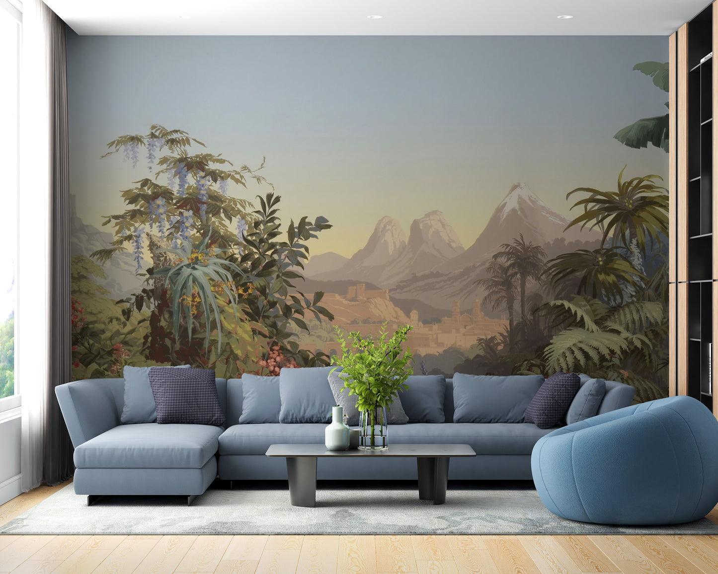 Dark Mountain Forest Wallpaper Mural
