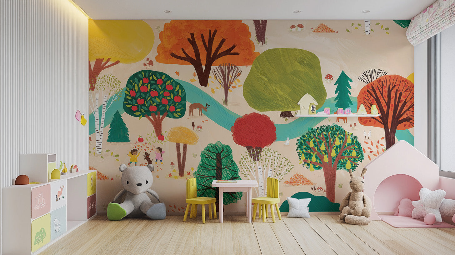 Storybook Trees Wall Mural - Giffywalls