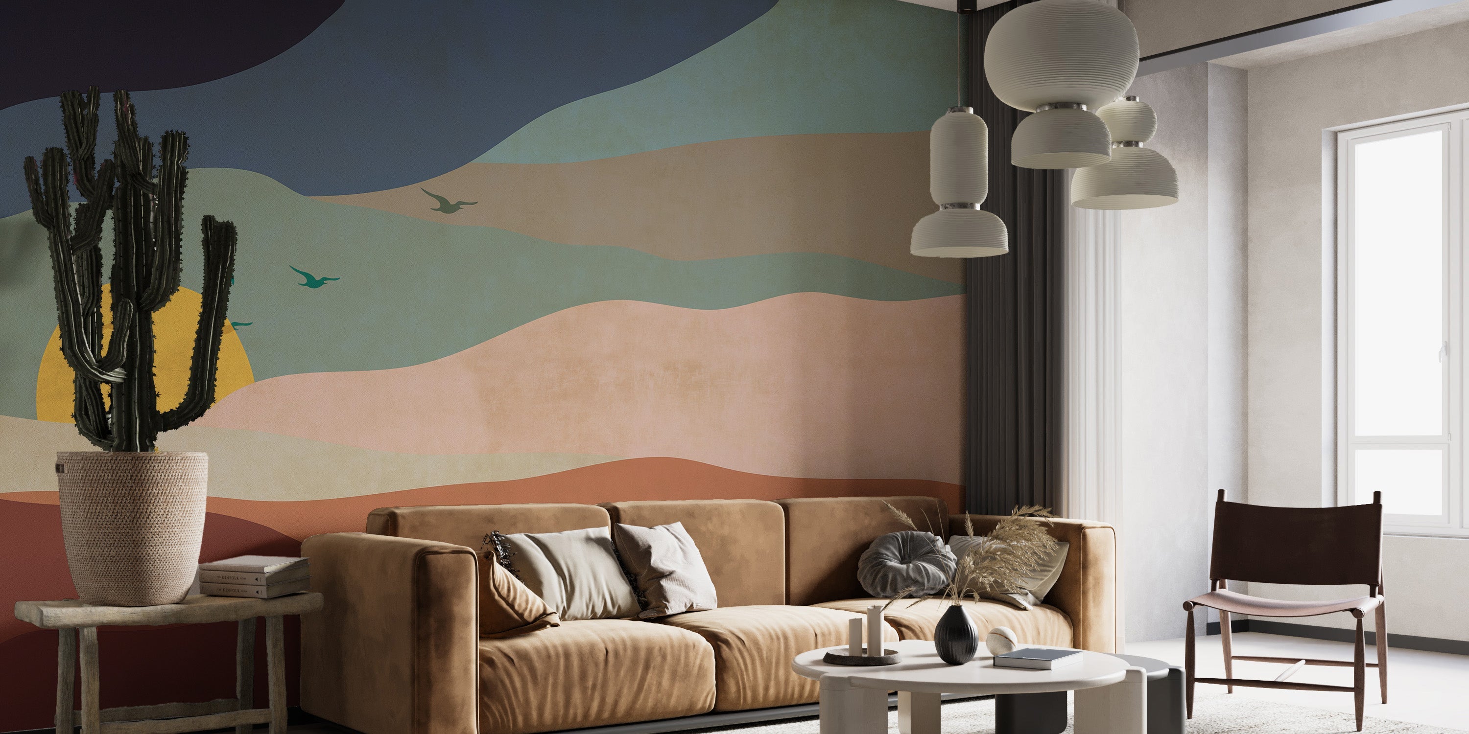 Abstract Sunrise Wallpaper Mural - Giffywalls